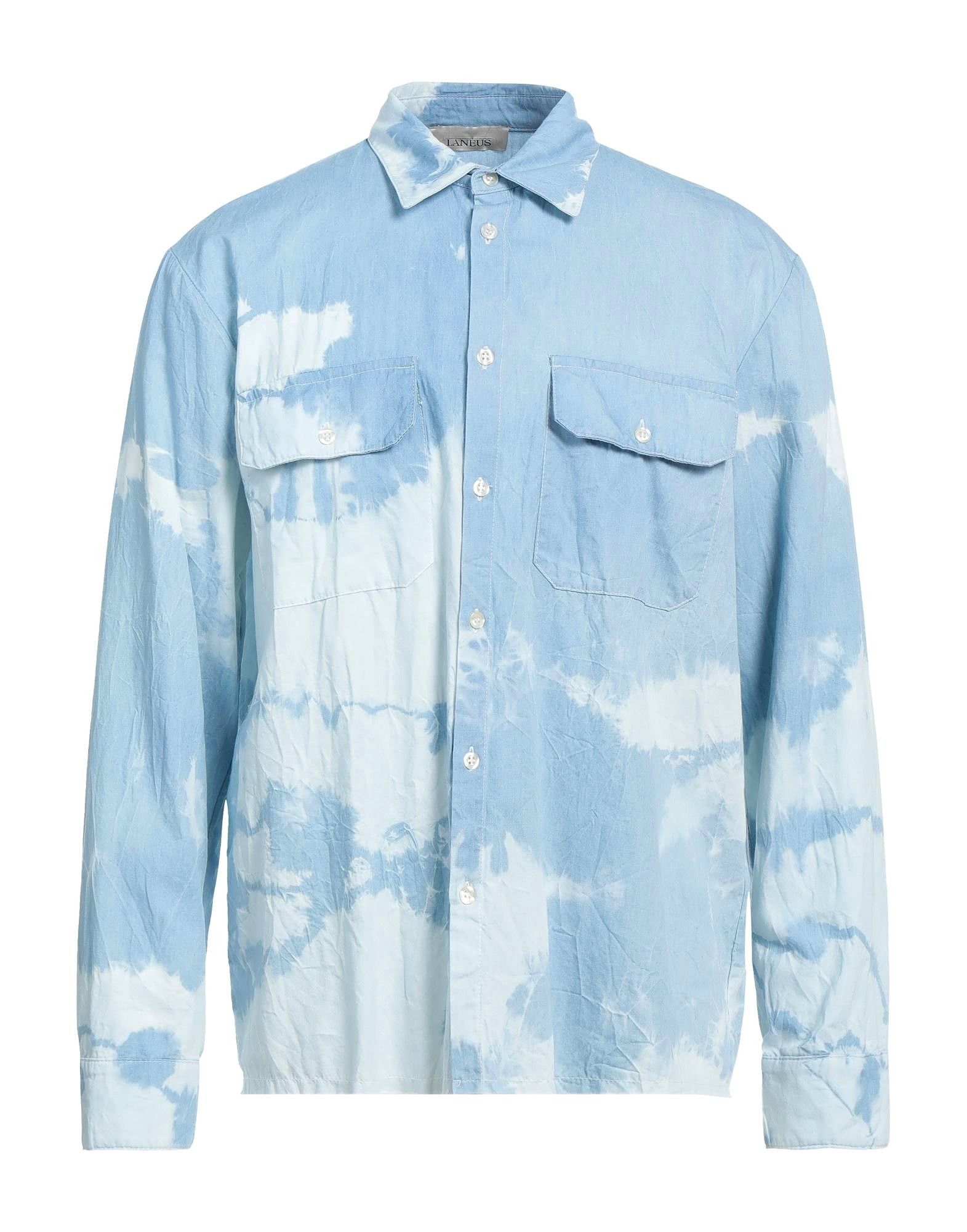 Laneus Laneus skyblue sprayed effect shrit Size US S / EU 44-46 / 1 - 10 Thumbnail