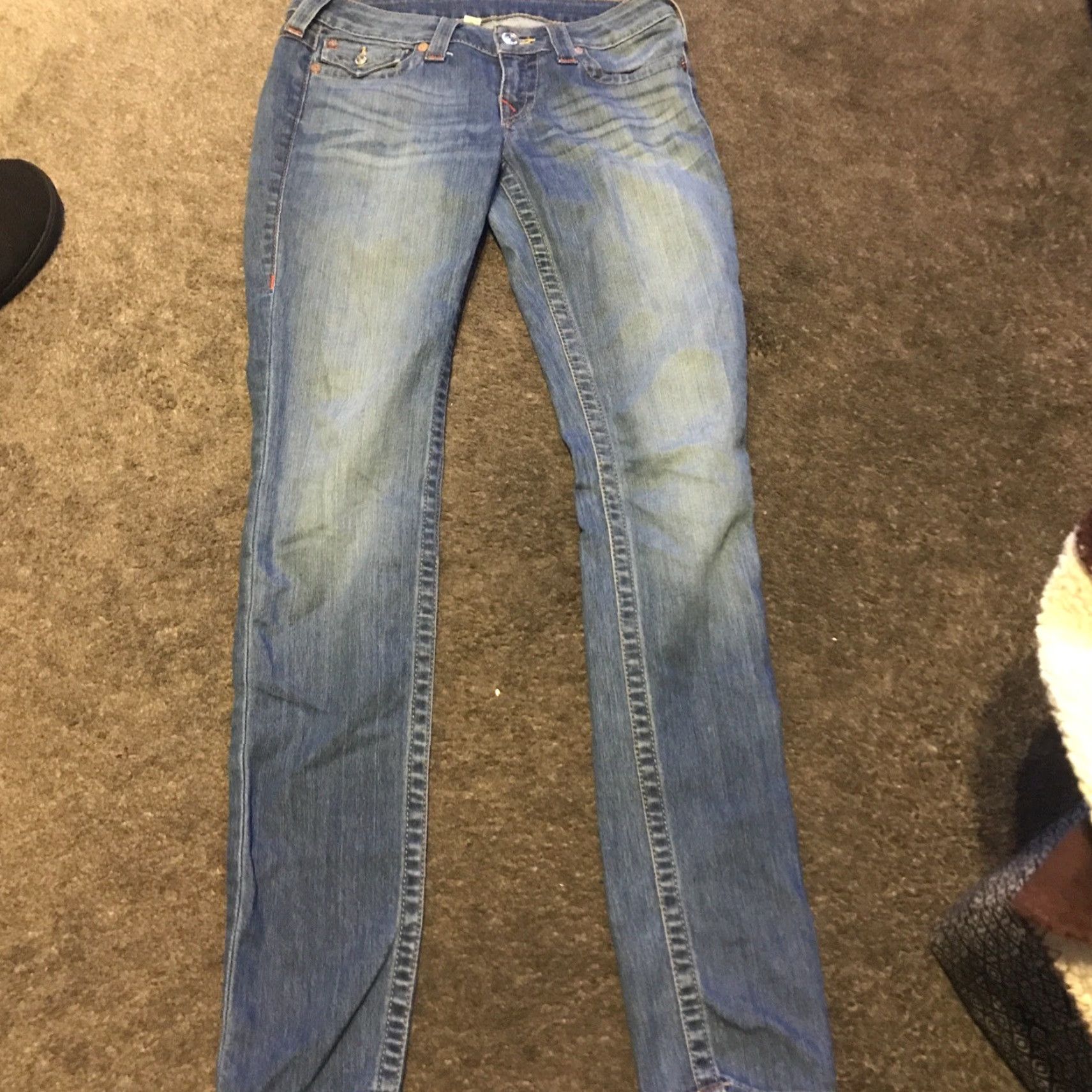 True Religion VINTAGE True Religion Skinny Old Multi Basic Blue Denim Jeans Womens 28 X 33 w/ Flaps Size 28" / US 6 / IT 42 - 2 Thumbnail