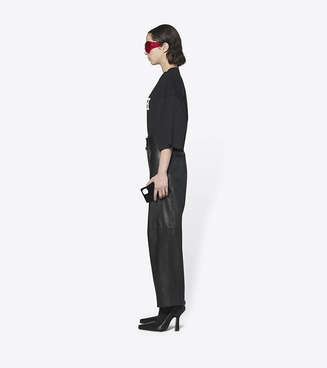 Balenciaga o1in1g1024 Cropped Pants in Black Size 25" / US 0 / IT 36 - 5 Thumbnail