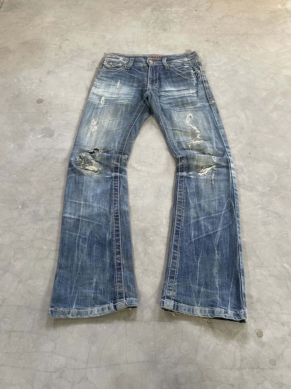 If Six Was Nine 2000s NYLAUS Vkei Flared Bootcut Stud Jeans