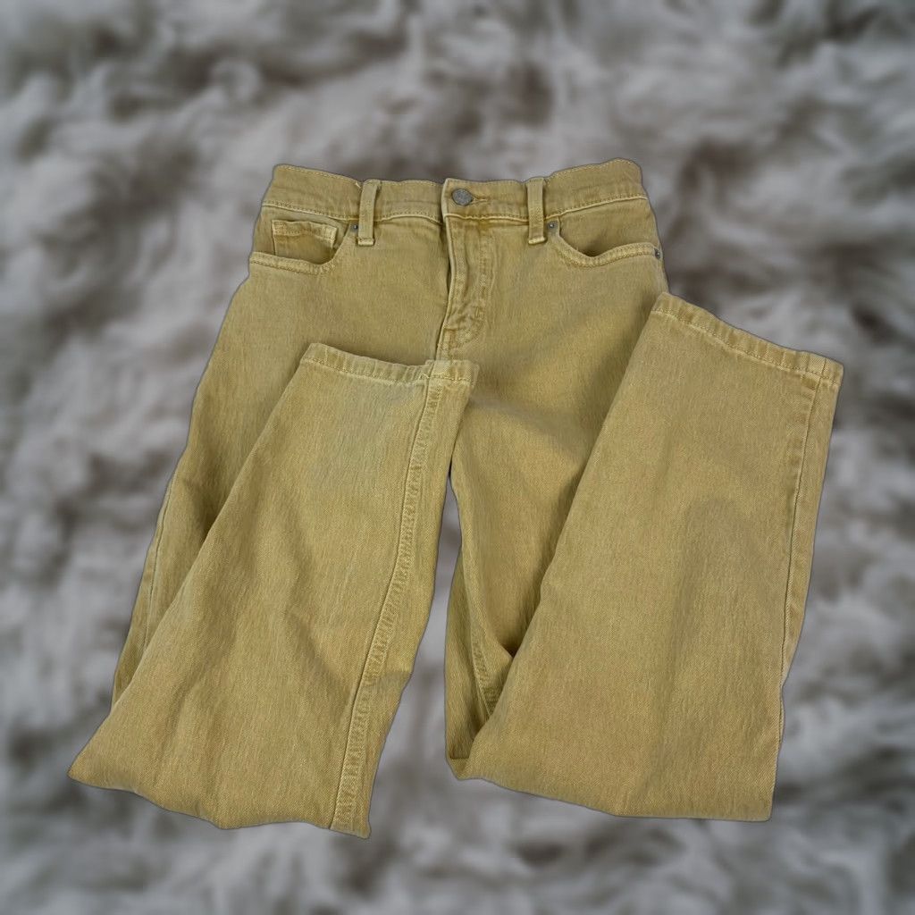 Banana Republic VINTAGE Banana Republic Teens High Rise Straight Fit Jeans 24 Tan Petite Junior XS? Size 42" / US 20 - 1 Thumbnail