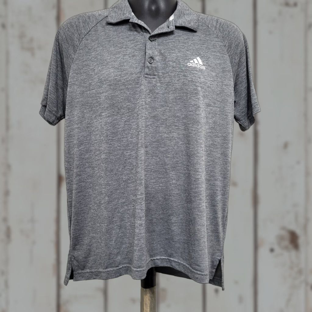 Adidas Adidas Golf Shirt Mens Size Medium Gray Polo Short Sleeve Outdoors Tennis Shirt Size US M / EU 48-50 / 2 - 1 Thumbnail