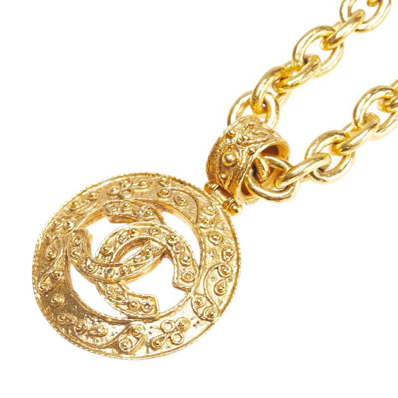 Chanel Chanel Chanel Coco Mark Round Circle Necklace Metal Necklace Size ONE SIZE - 1 Thumbnail