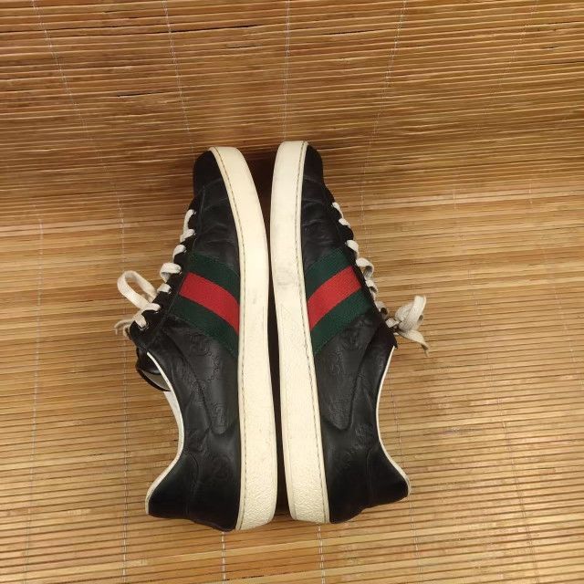 Gucci Gucci ACE Signature Black Casual Sneakers for Men Size US 9.5 / EU 42-43 - 6 Thumbnail