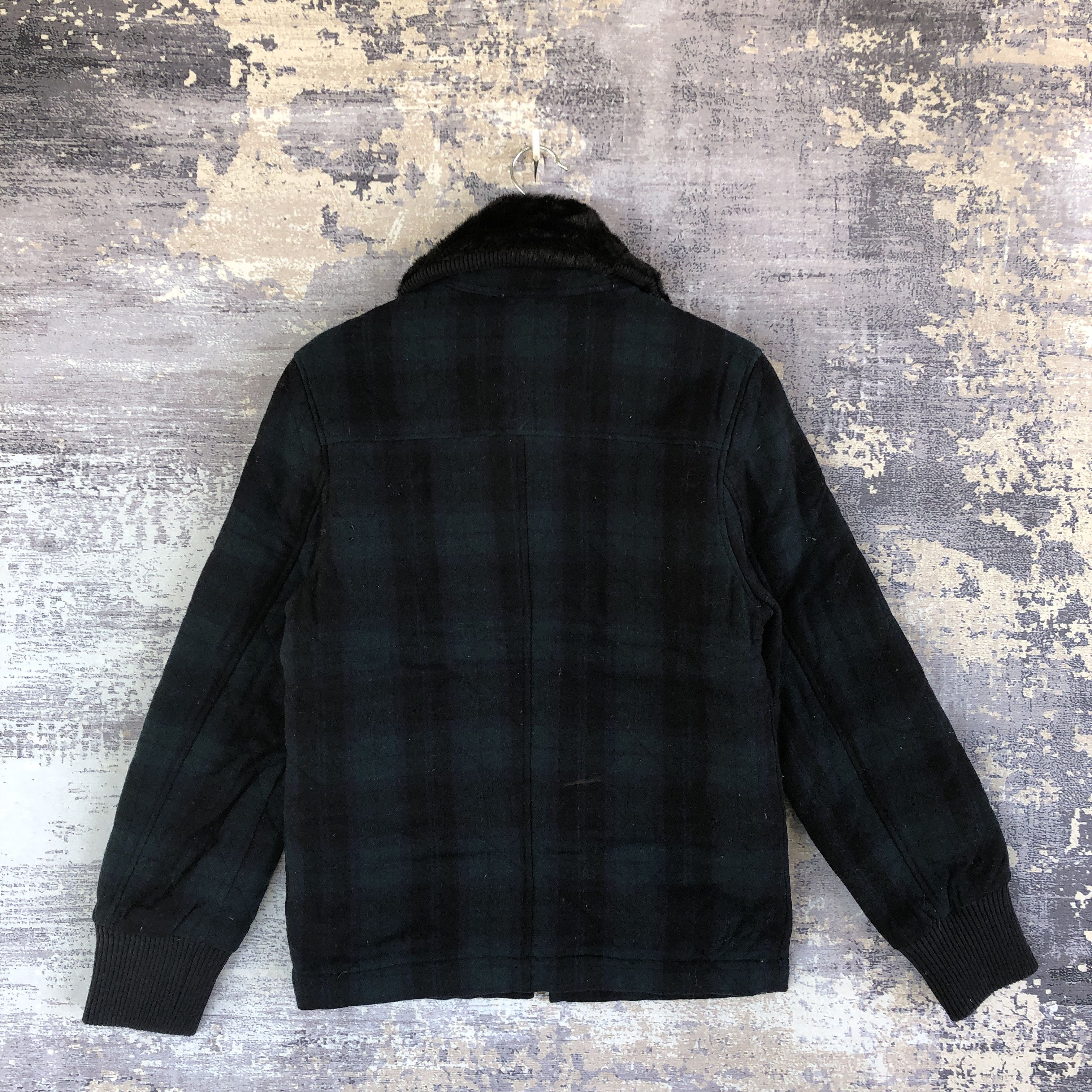 Japanese Brand × Vintage Sunny Cloud Wool Jacket Felissimo Checkered Sherpa Jacket Size US M / EU 48-50 / 2 - 2 Thumbnail