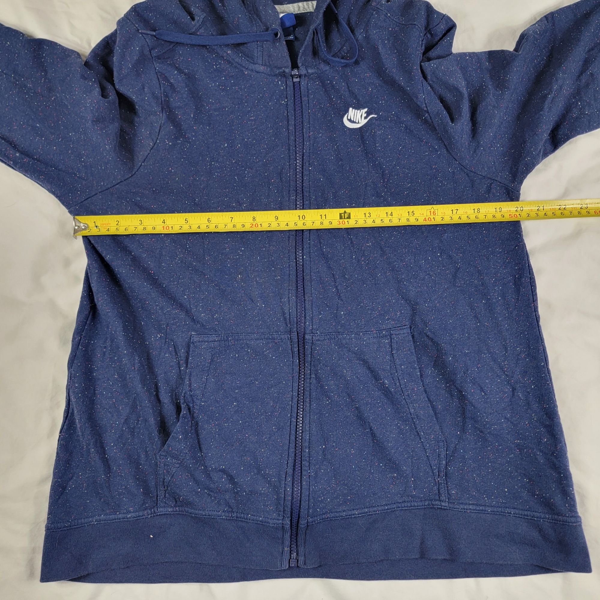 Nike Nike Adults Large Blue Speckled Full Zip Hoodie Sweater Casu Size US L / EU 52-54 / 3 - 7 Thumbnail