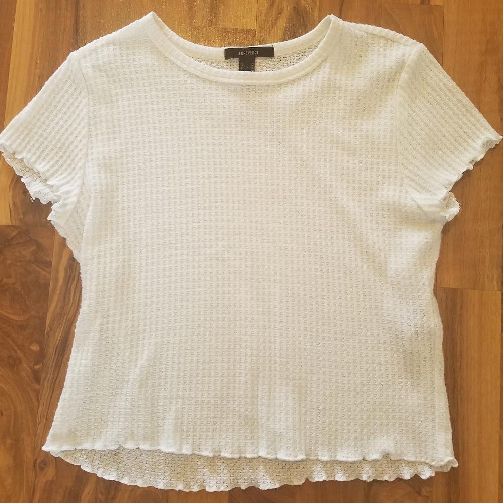 Forever 21 Forever 21 White Cropped Top Medium Size M / US 6-8 / IT 42-44 - 1 Thumbnail
