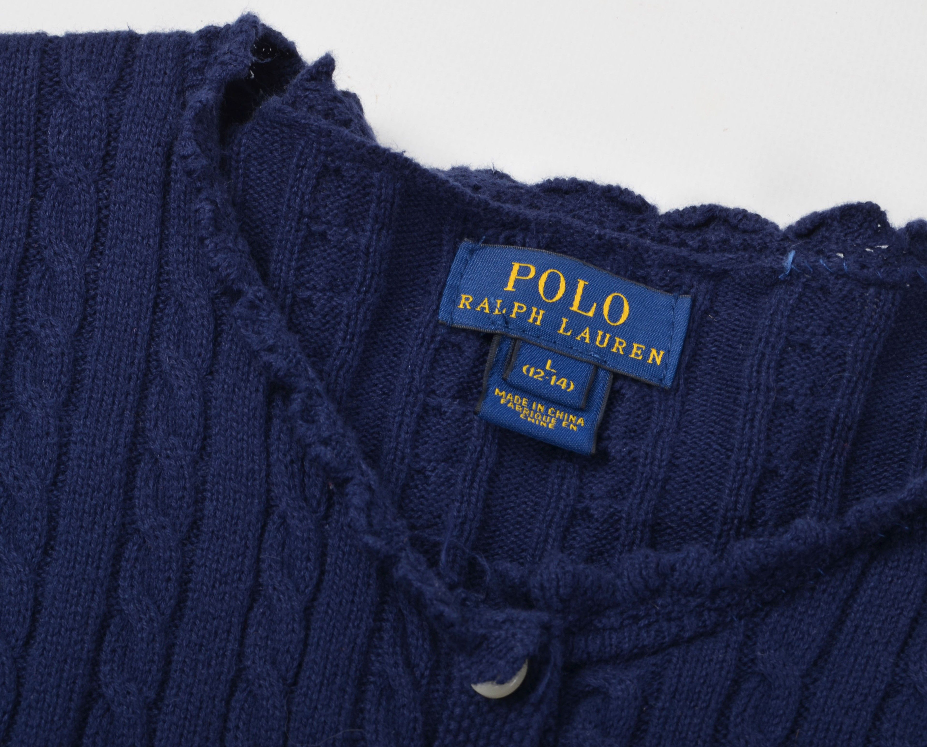 Ralph Lauren Polo Ralph Lauren Coquette Babydoll Cable Knit Cardigan Size XS / US 0-2 / IT 36-38 - 7 Thumbnail