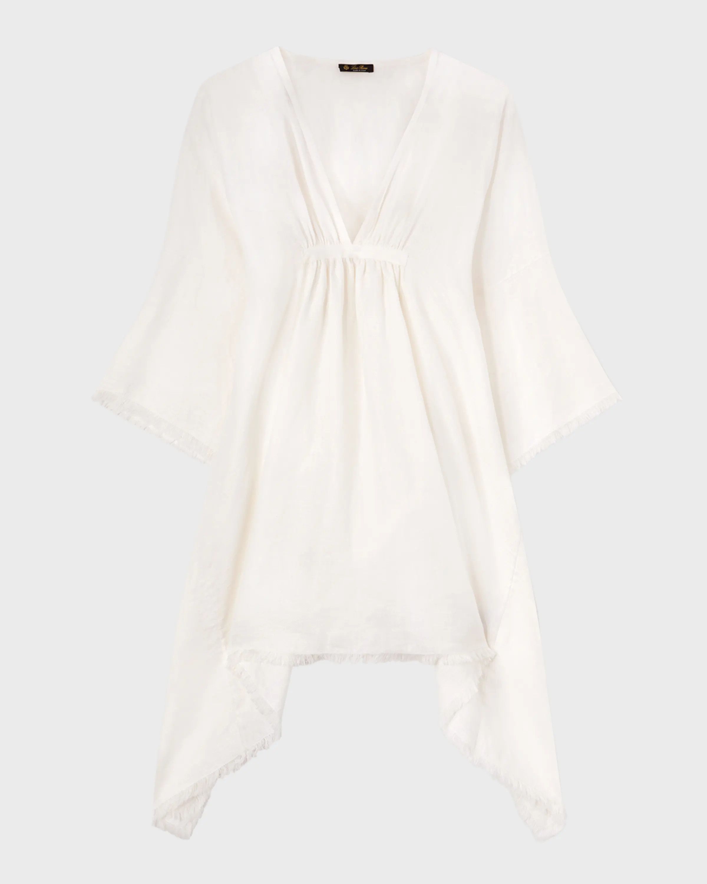 Loro Piana o1srvl11e0824 Gloria Breeze Midi Dress in White Size L / US 10 / IT 46 - 1 Thumbnail