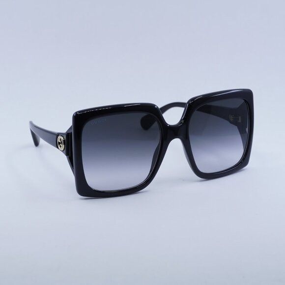 Gucci Gucci GG0876SA 001 Sunglasses Black Square Frame, Grey Size ONE SIZE - 4 Thumbnail