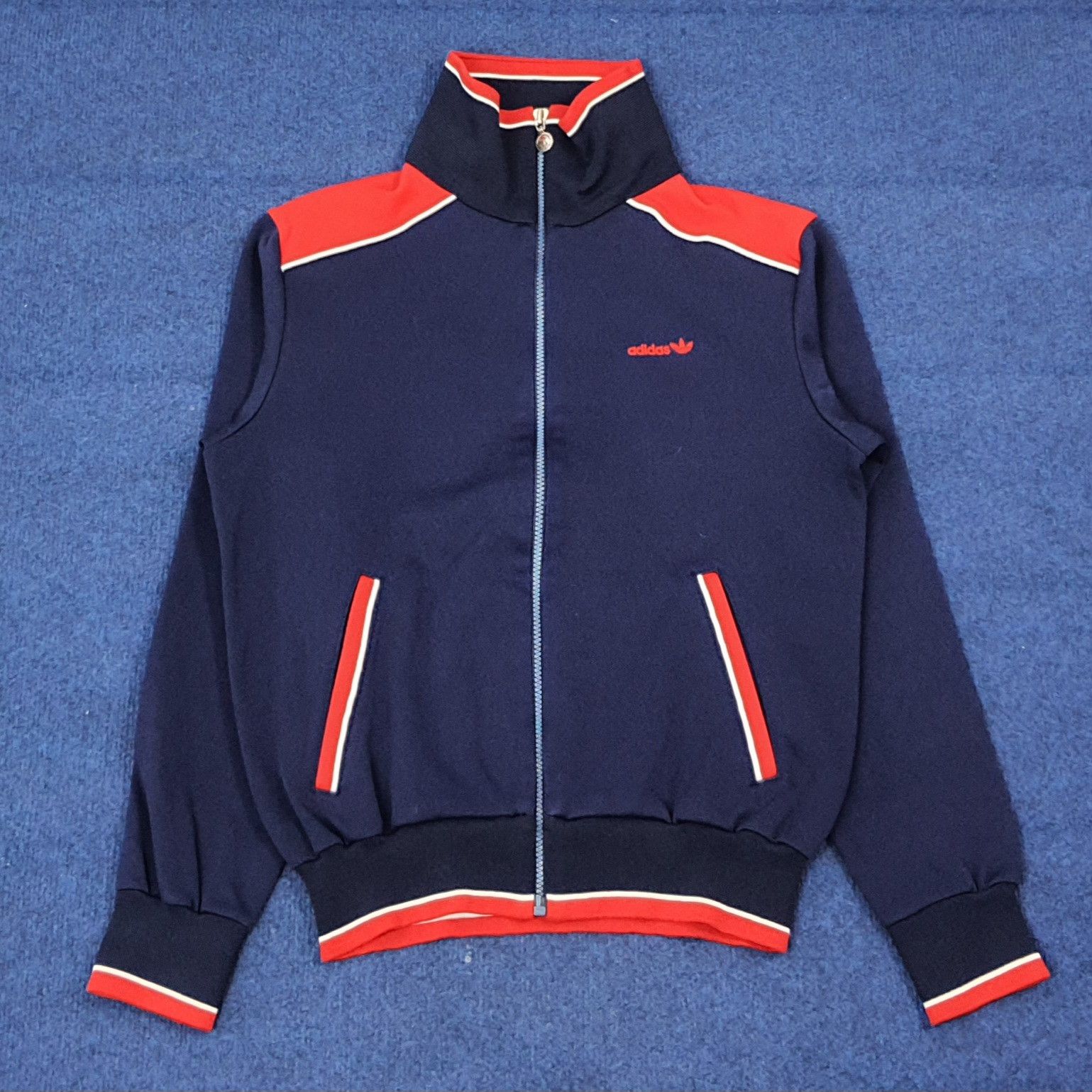 Vintage Vintage 90s Adidas Running Full Zipper Sweater C271N19 Size US S / EU 44-46 / 1 - 1 Thumbnail