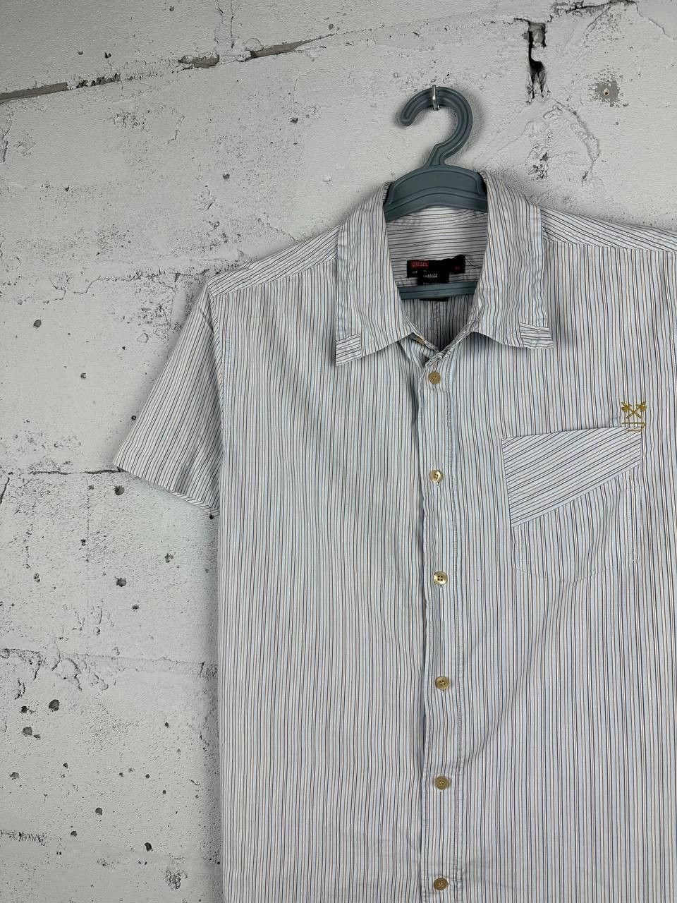 Diesel × Japanese Brand Diesel Retro Y2k Denim Short Sleeve Shirt Hip Hop Size US XL / EU 56 / 4 - 1 Thumbnail