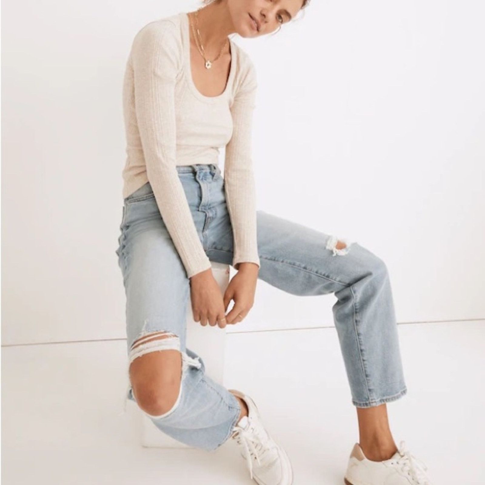 Madewell Madewell The Perfect Vintage Straight Denim Jeans Women’s 25 Size 25" / US 0 / IT 36 - 2 Thumbnail