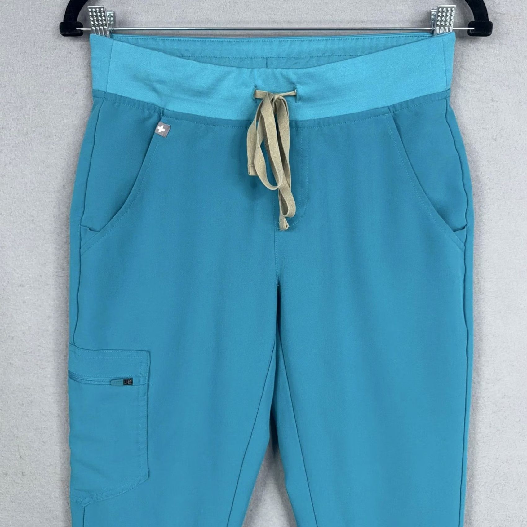 Vintage FIGS Scrub Pants Womens XS Blue Technical Collection Jogger Cargo Workwear Size 26" / US 2 / IT 38 - 2 Thumbnail