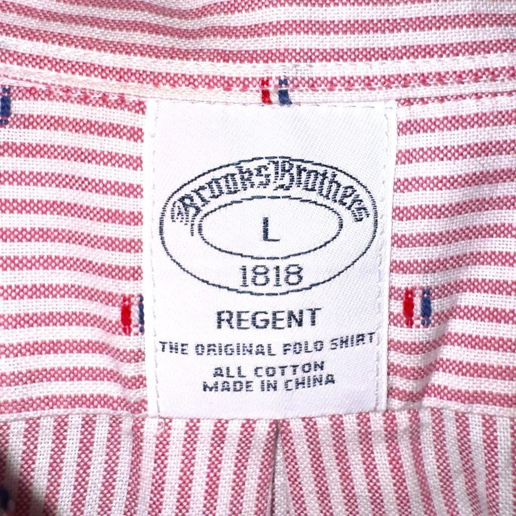 Brooks Brothers Brooks Brothers Red & White Striped Regent S/S Oxford Shirt L Size US L / EU 52-54 / 3 - 2 Thumbnail