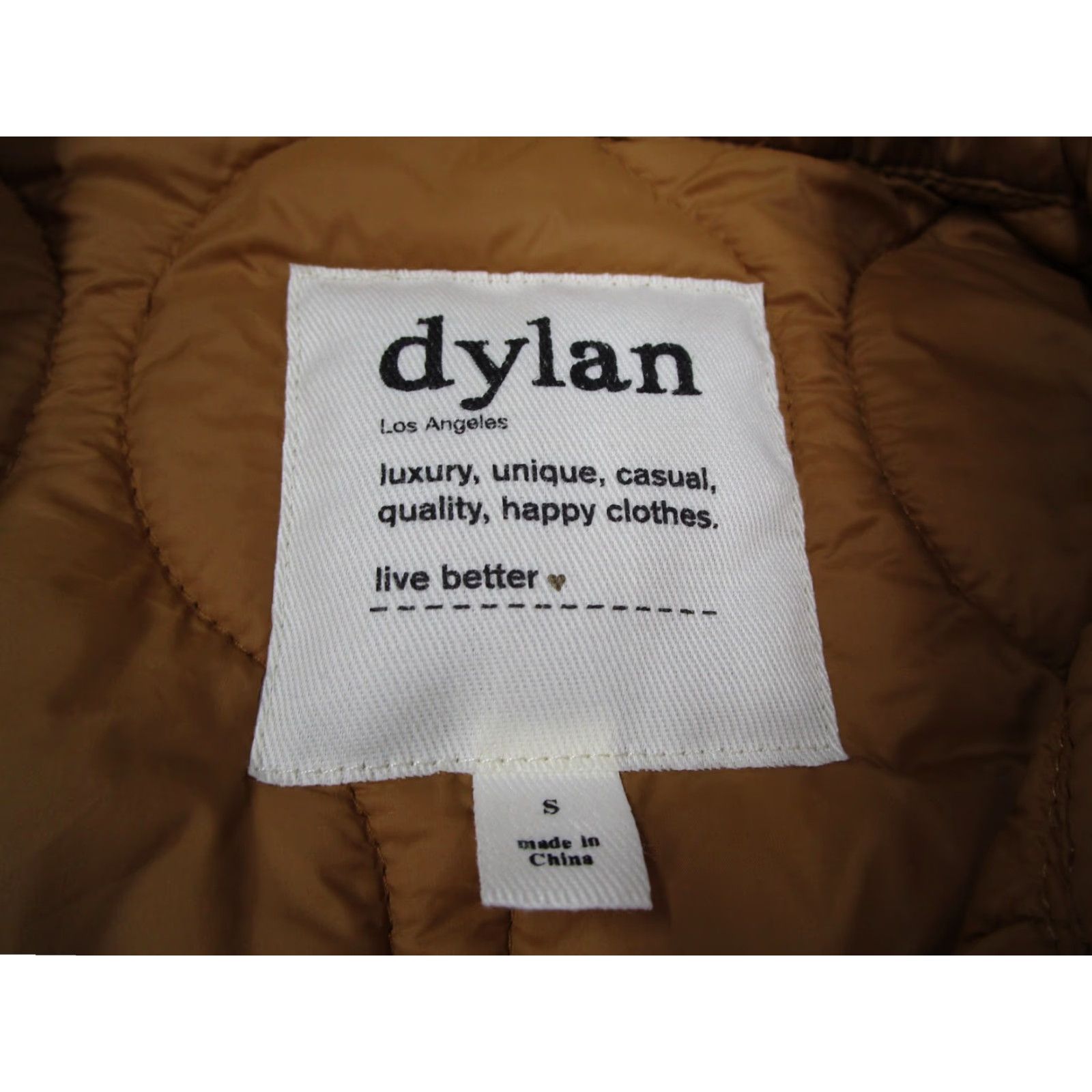 Vintage Dylan Quilted Jacket Womens Small Tan Nylon Snap Front Shirt Jacket Shacket Size S / US 4 / IT 40 - 2 Thumbnail