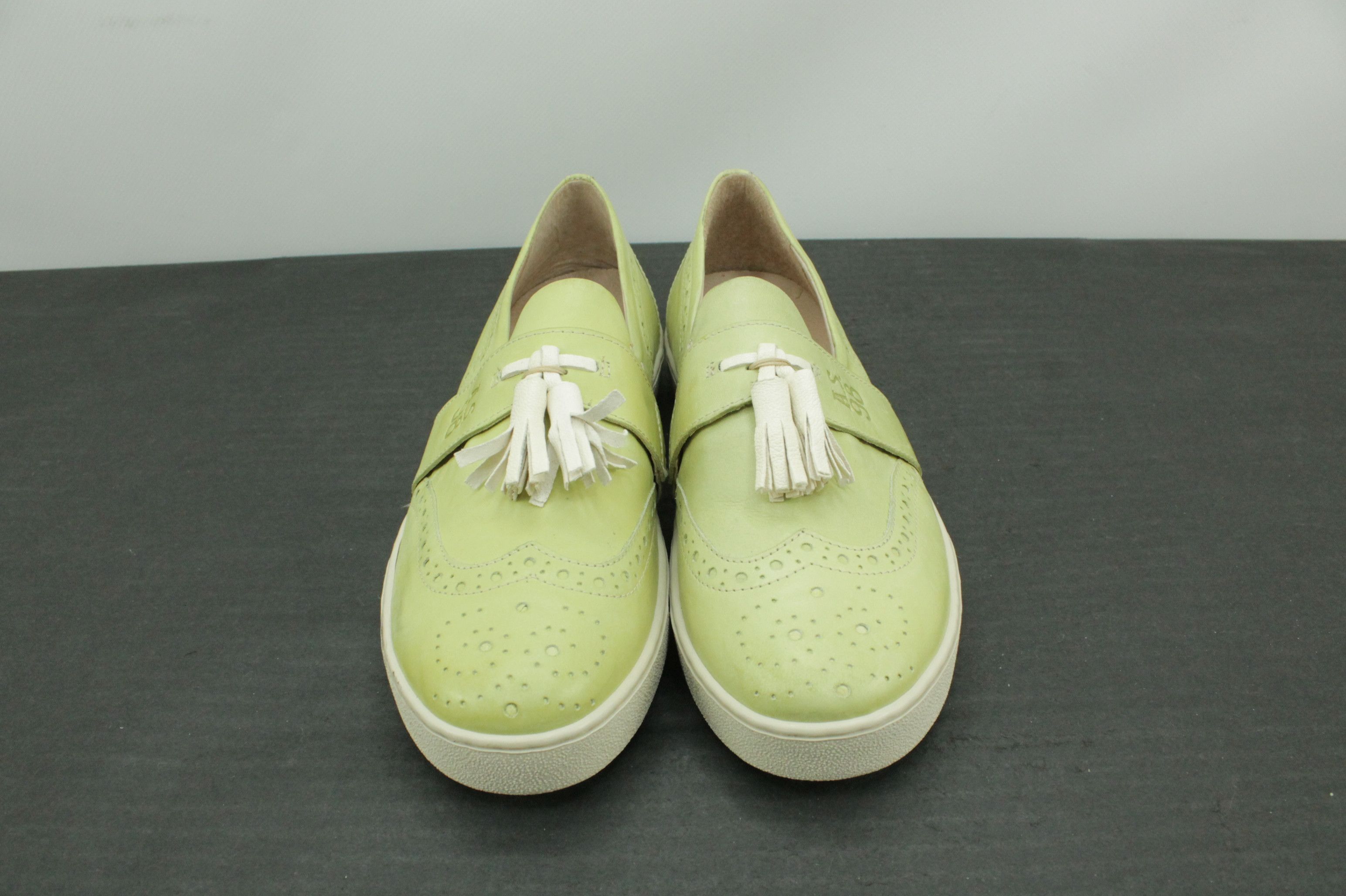 A.S.98 A.S.98 Green Leather Loafers Slip On Women's Size US 7 / IT 37 - 2 Thumbnail