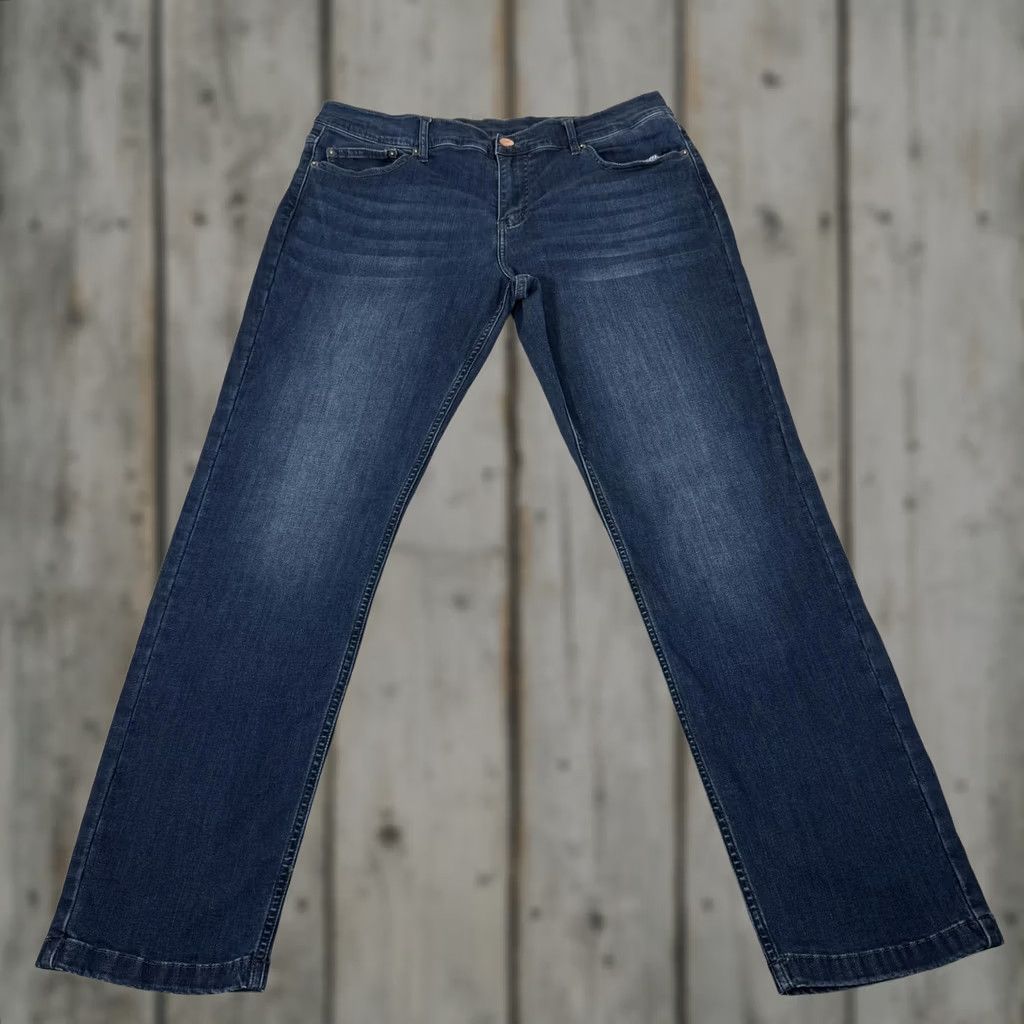 Vintage Mugsy Jeans Mens 36x32 Blue Fultons Slim Straight Fit Stretch Denim Jeans Work Size US 36 / EU 52 - 1 Thumbnail