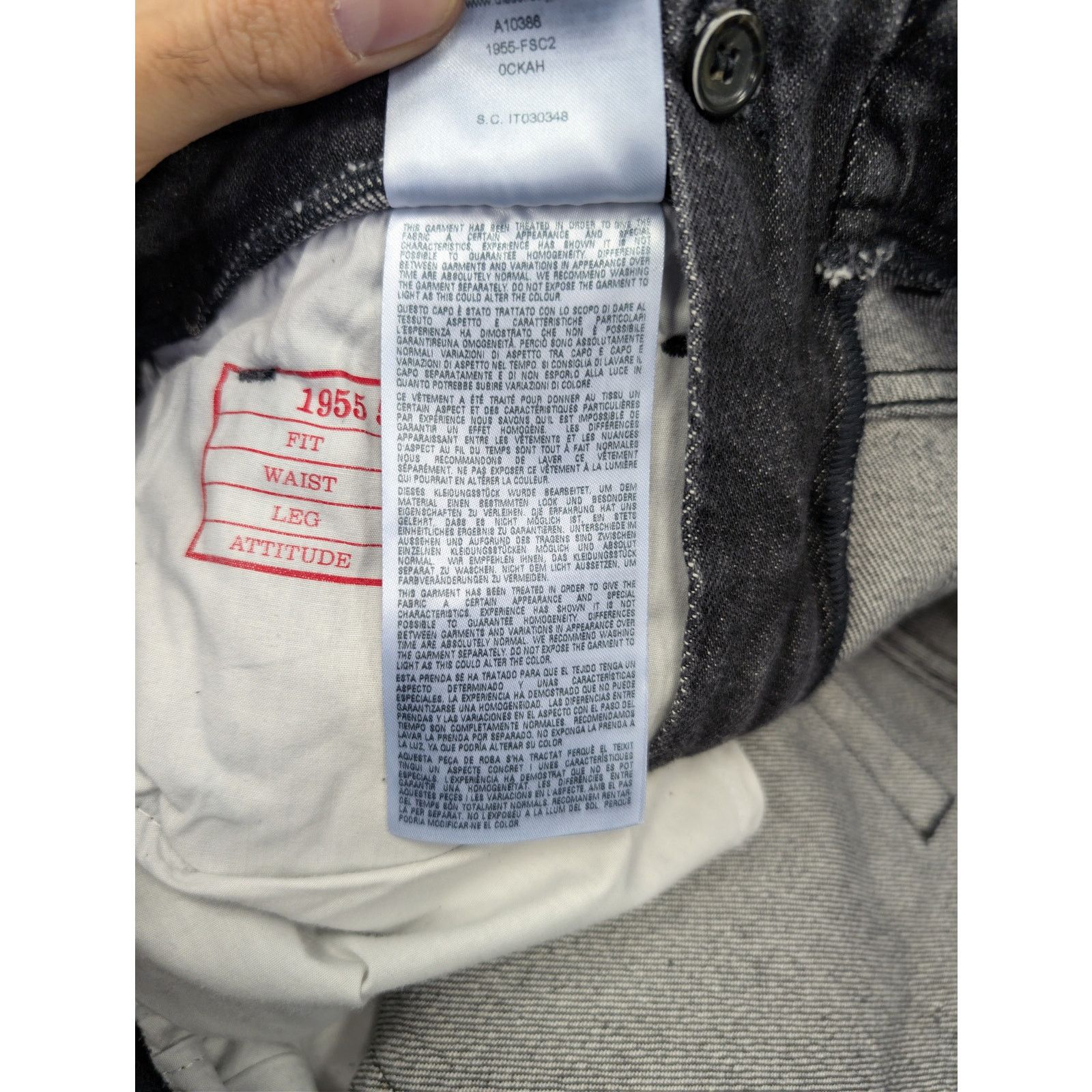 Diesel o1rshd1 D-Viker regular straight-leg jeans black / dark grey Size US 32 / EU 48 - 18 Thumbnail