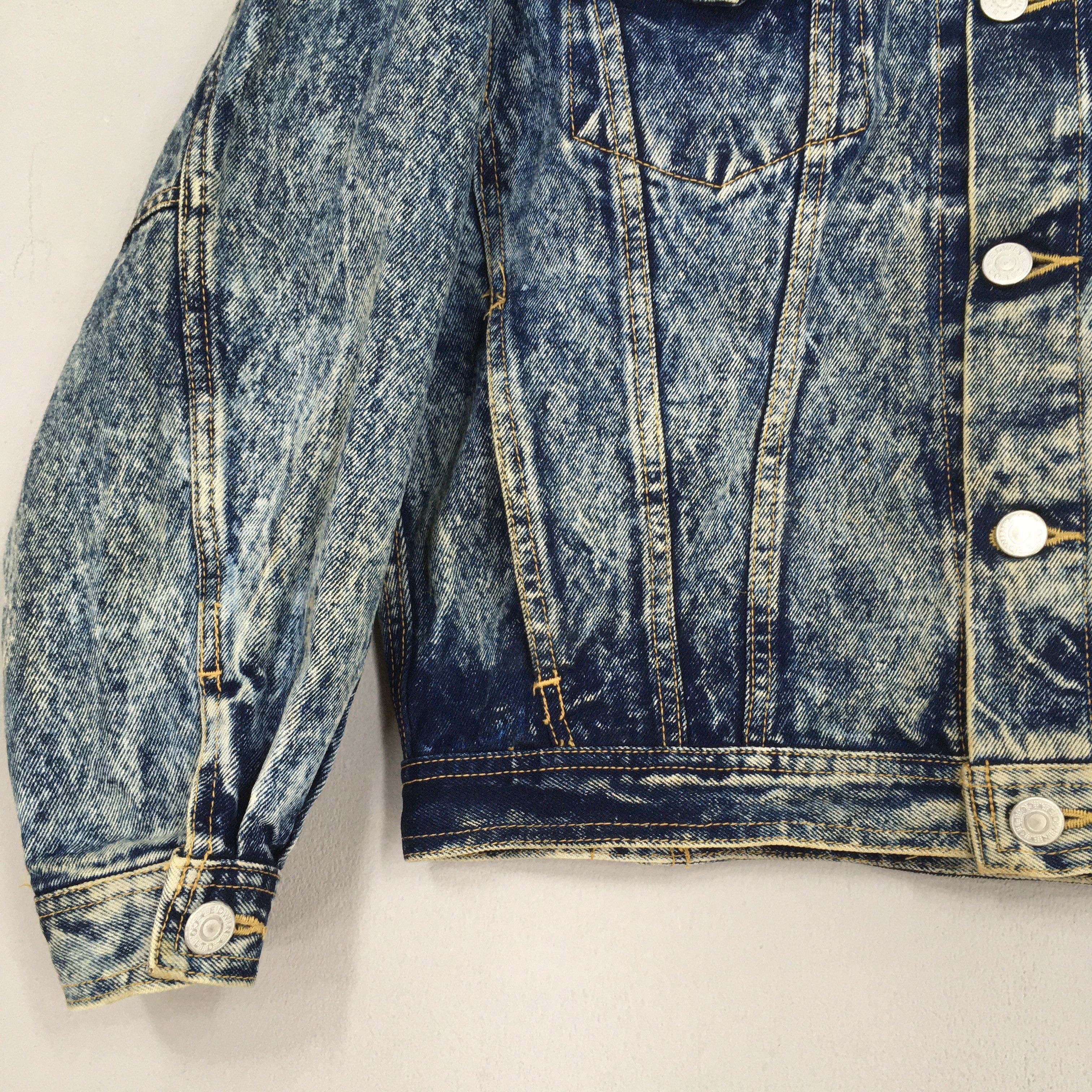 Edwin Vintage Edwin Trucker Denim Trucker Acid Wash Jacket Medium Size US M / EU 48-50 / 2 - 3 Thumbnail