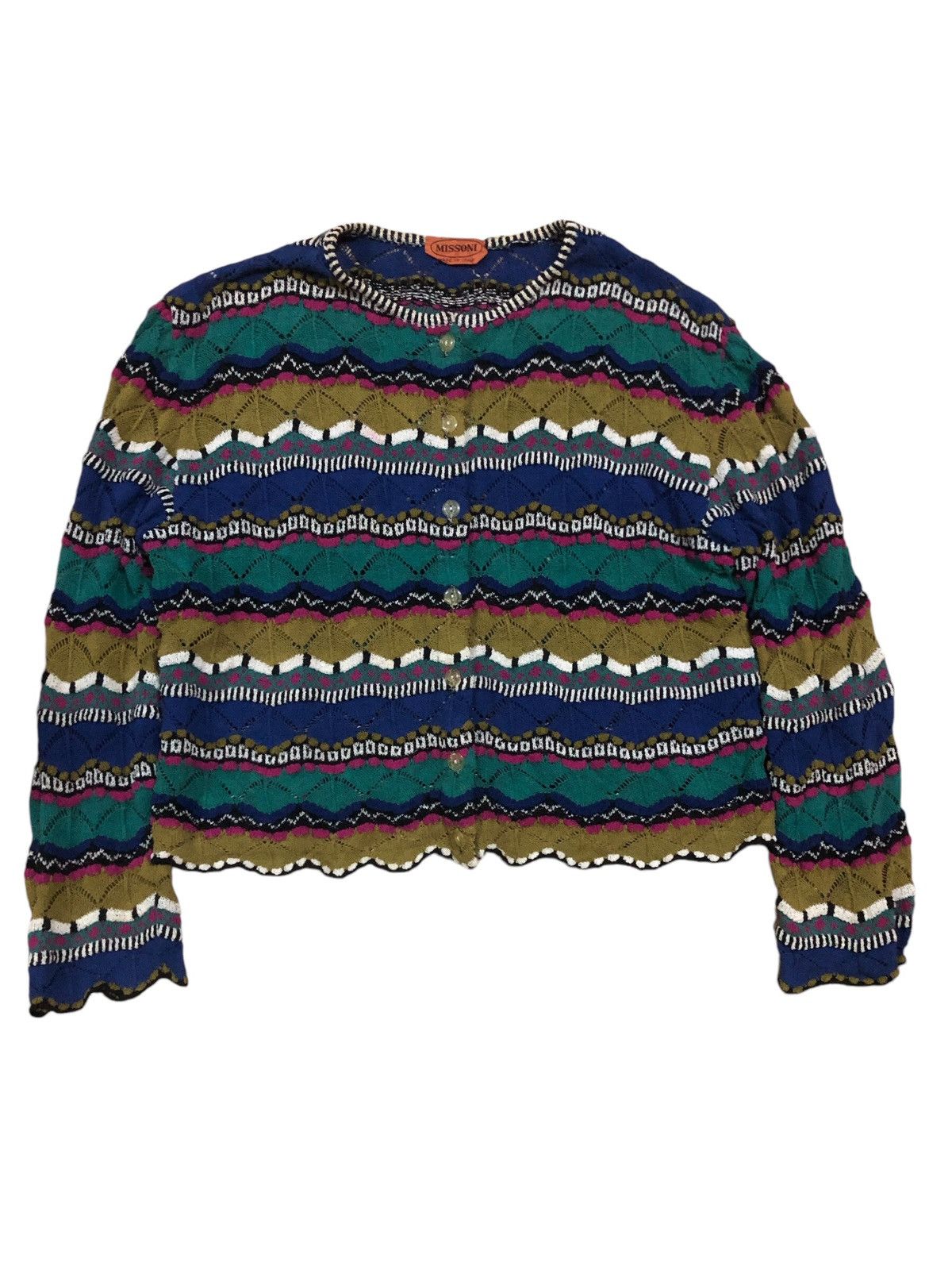 Aran Isles Knitwear × Homespun Knitwear × Missoni Missoni Knit Cropped Top Size M / US 6-8 / IT 42-44 - 1 Thumbnail