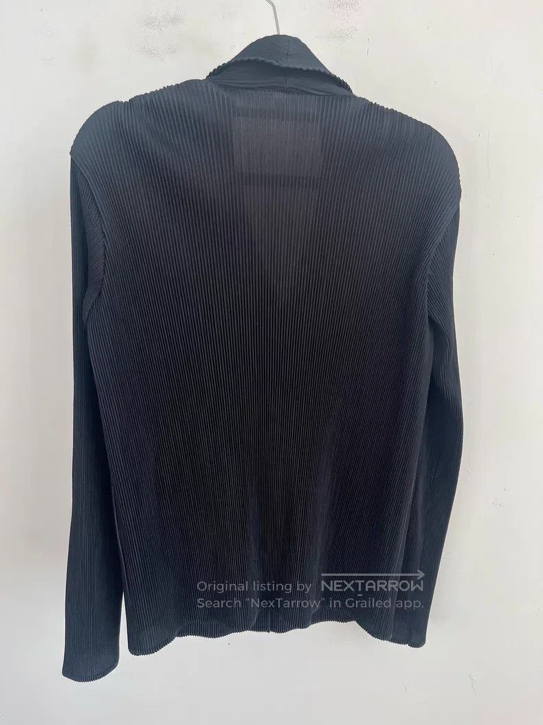 Issey Miyake Issey Miyake Black Toothpick-Pleated Coat Size M / US 6-8 / IT 42-44 - 2 Thumbnail