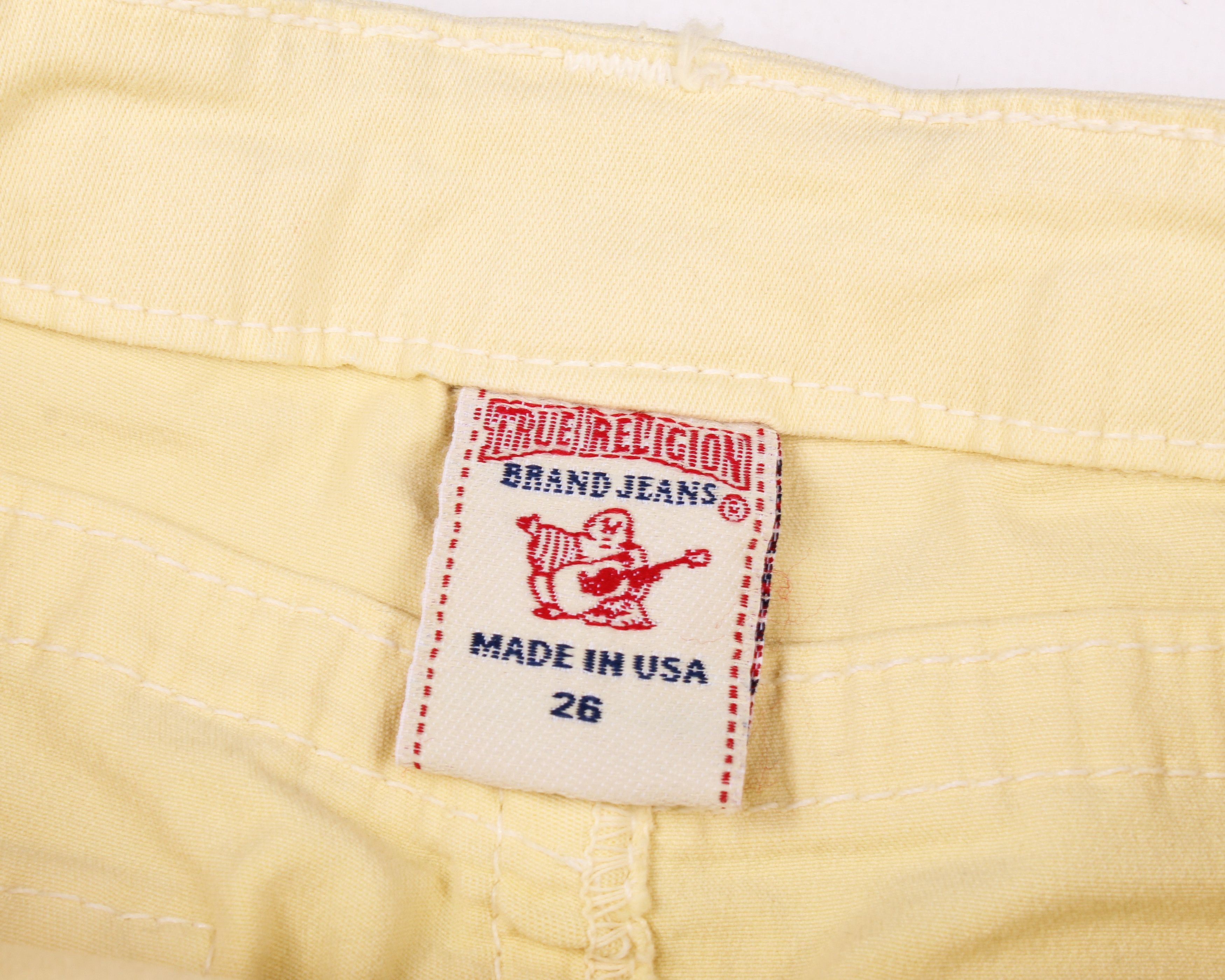 True Religion True Religion Vintage Y2K Yellow Mini Skirt Size 28" / US 6 / IT 42 - 5 Thumbnail