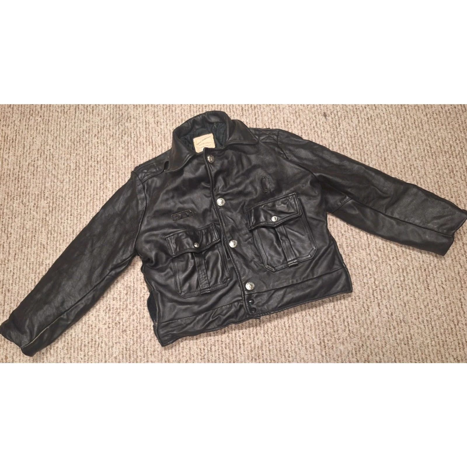 Vintage VINTAGE Taylor’s Leatherwear Motorcycle Jacket Black USA 40 S Men Leather Jacket Motorcycle 40 S Black Vintage Mens Size US XXS / EU 40 - 3 Thumbnail
