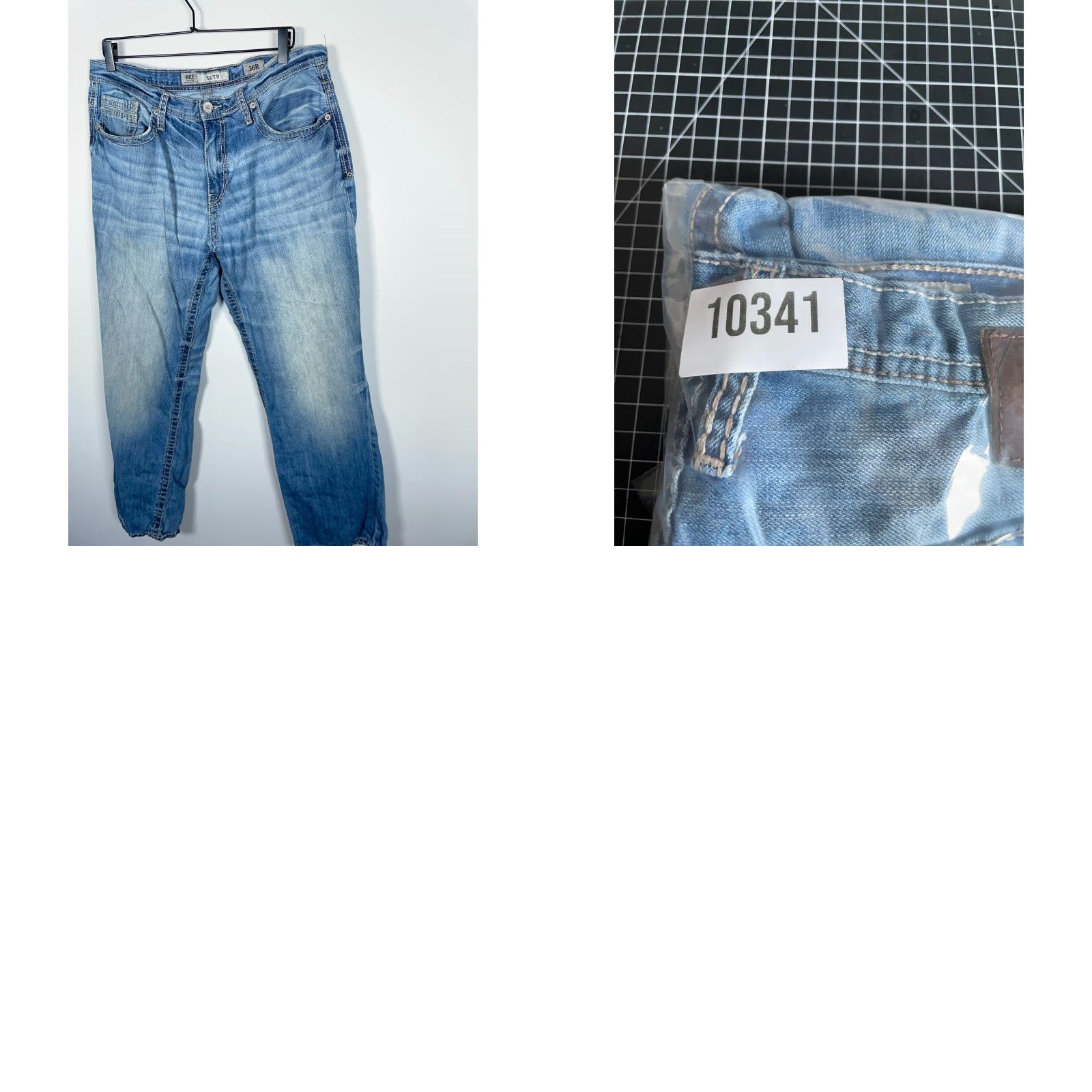 Vintage Men's BKE Seth Jeans 36R Blue Denim Straight Leg 36 x 31 Contrast Fades Y2K Size US 36 / EU 52 - 10 Thumbnail
