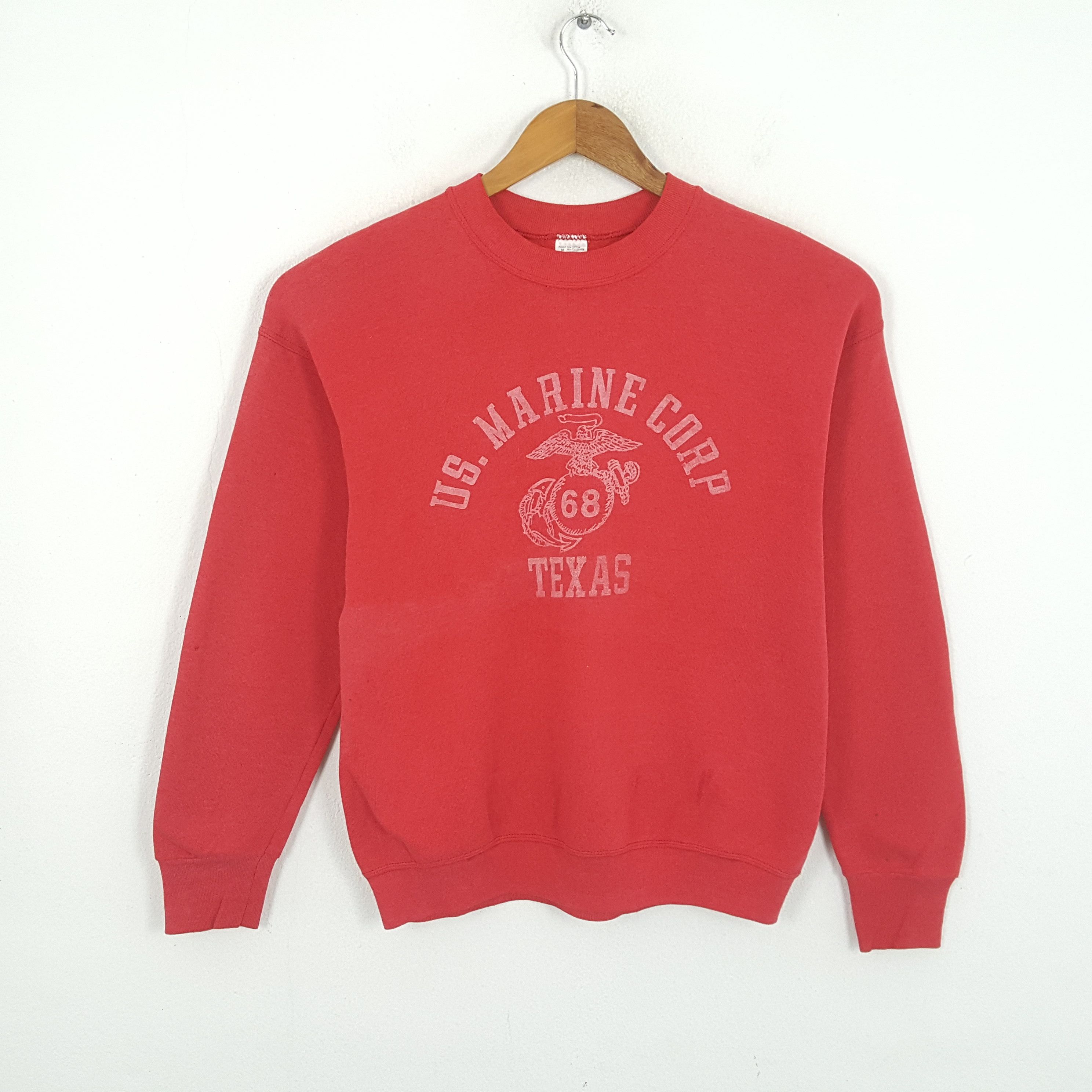 Vintage Vintage US. MARINE Corporation TEXAS American Sweatshirt Size US M / EU 48-50 / 2 - 1 Thumbnail