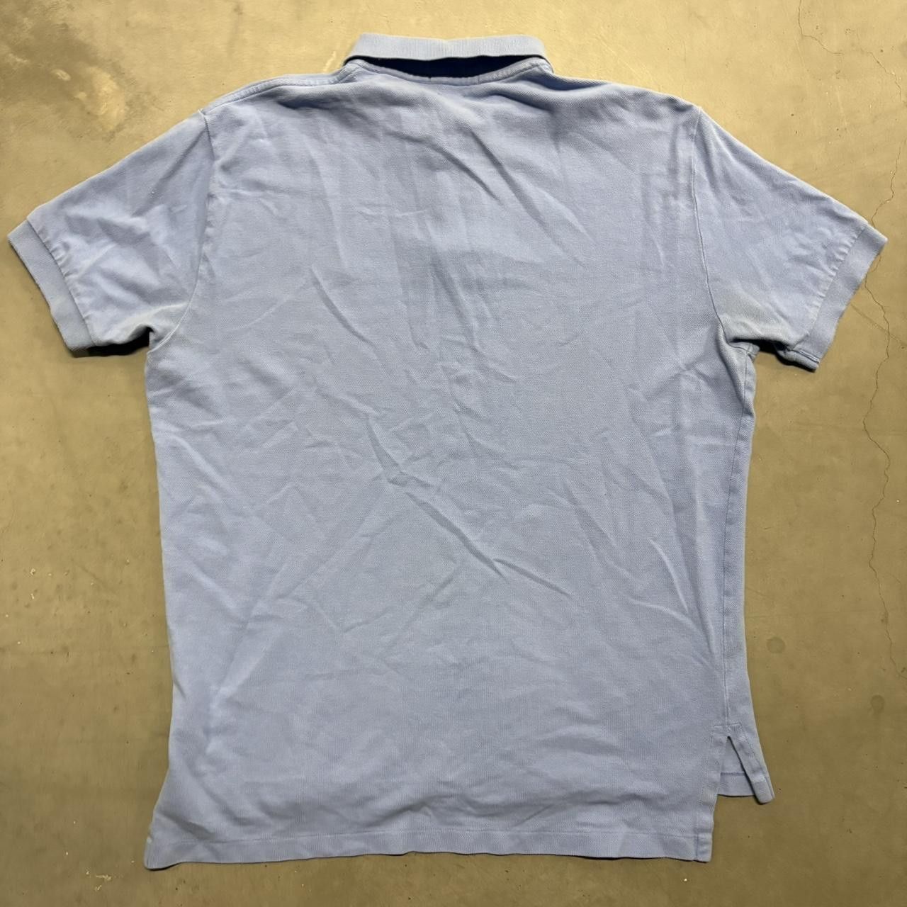 Polo Ralph Lauren Crazy Vintage Y2K/2000s Baby Blue Polo Ralph Lauren Orange Logo Polo Shirt! Size US L / EU 52-54 / 3 - 3 Thumbnail
