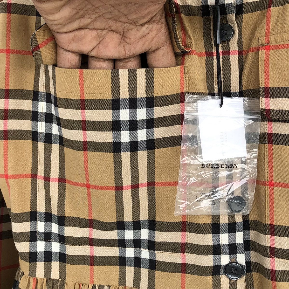 Burberry Burberry London Children Yellow Check Cotton Dress Size XXS / US 00 / IT 34 - 5 Thumbnail
