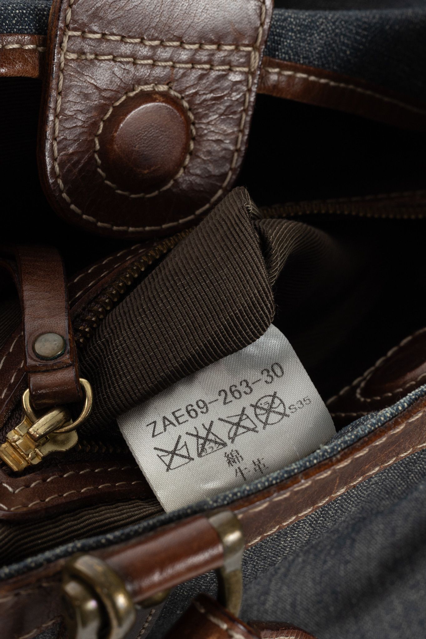 Burberry Burberry Blue Label Blue Denim & Leather-Trim Handbag Size ONE SIZE - 14 Thumbnail