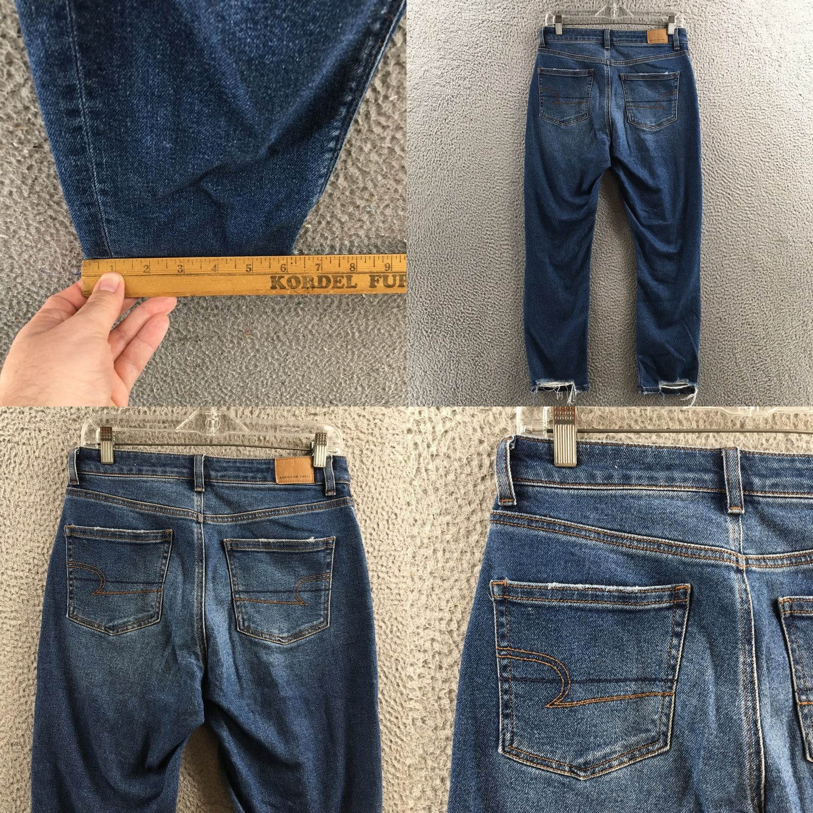 American Eagle Outfitters American Eagle Outfitters Jeans Womens 6 Blue Distressed Zip Fly Button Front Casual Pocket Size 28" / US 6 / IT 42 - 9 Thumbnail