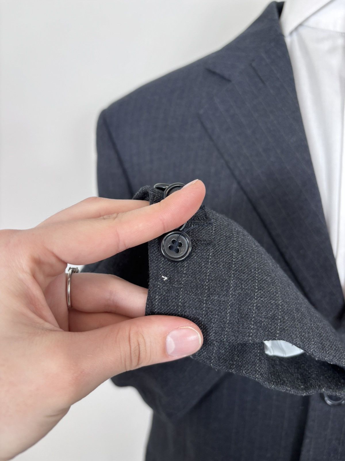 Other Linea Sartoriale Milano Men’s Blue/Grey Wool Blazer Jacket Size 46R - 9 Thumbnail