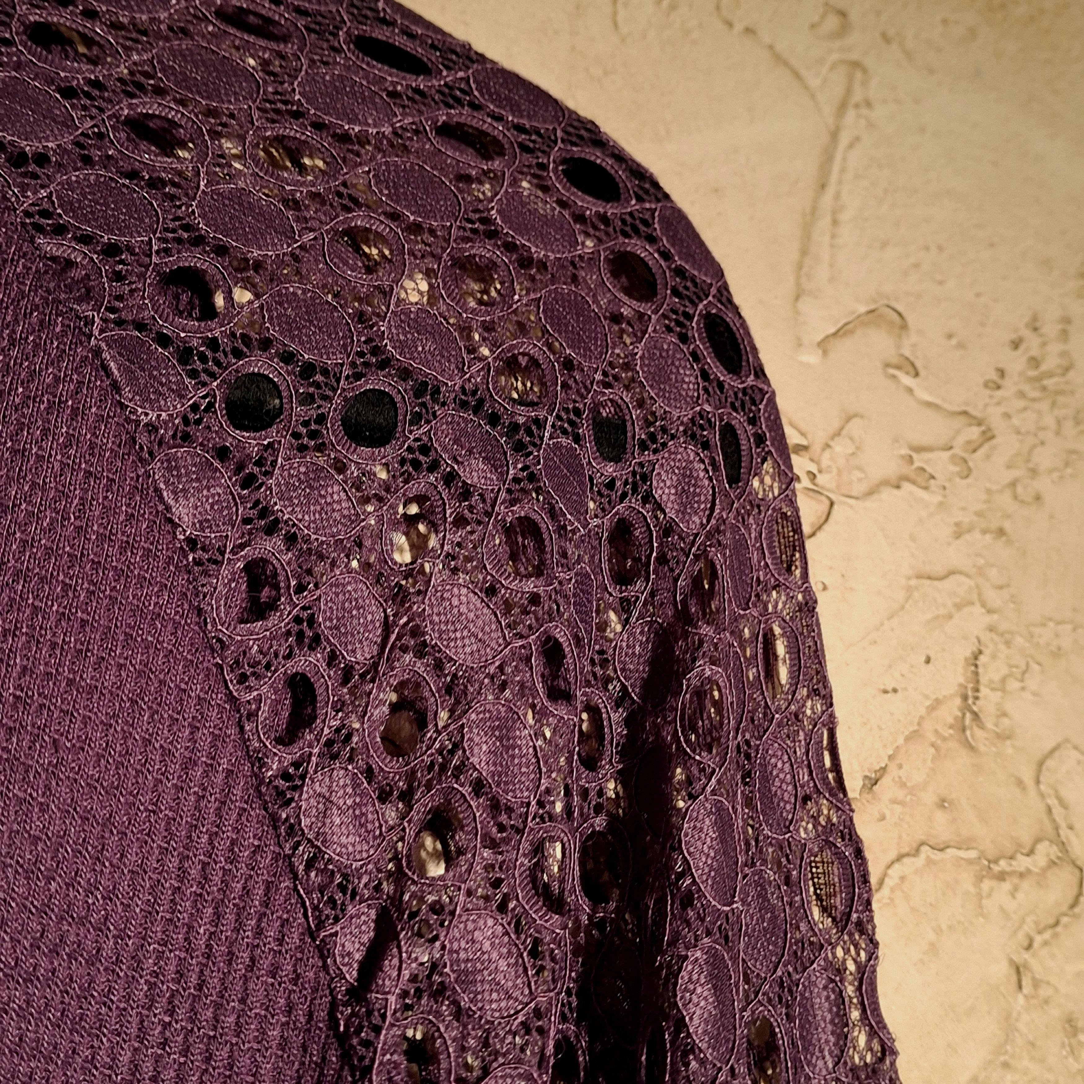 Other lace sleeved purple knit shirt Size L / US 10 / IT 46 - 3 Thumbnail