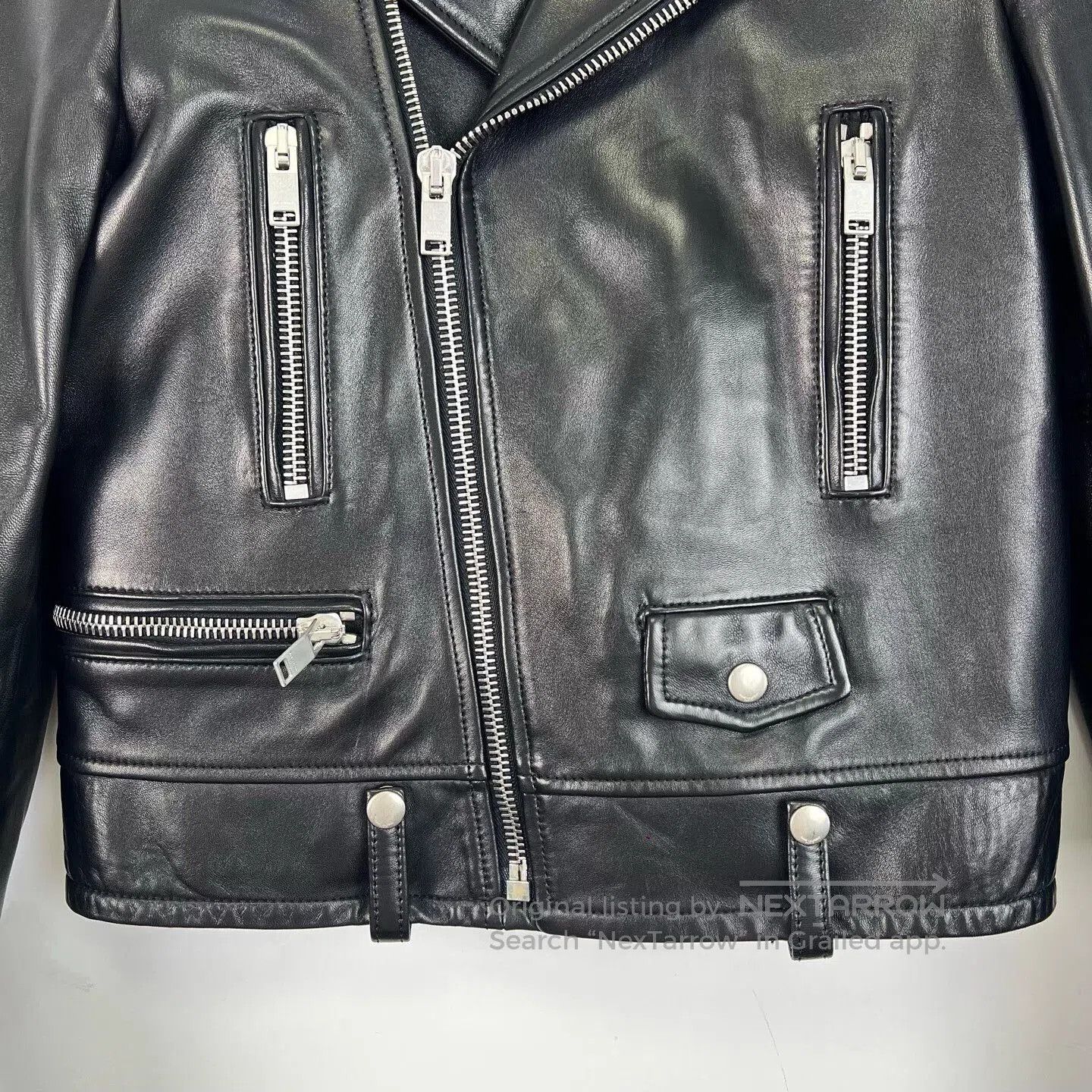 Saint Laurent Paris Saint Laurent Classic Leather Biker Jacket. Size US M / EU 48-50 / 2 - 6 Thumbnail