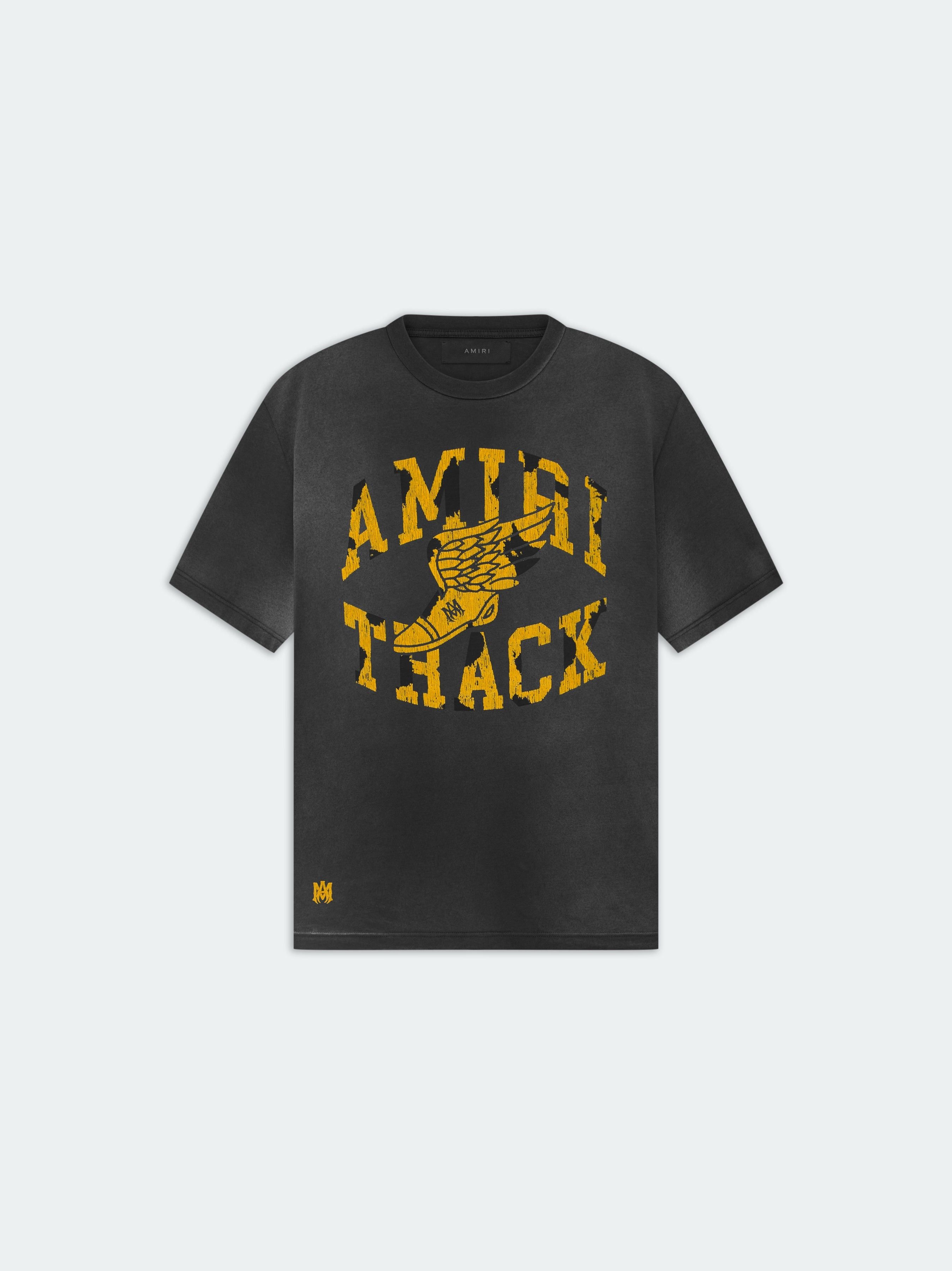 Amiri o1w1db10125 Track T-Shirt in Black/Yellow Size US L / EU 52-54 / 3 - 1 Thumbnail