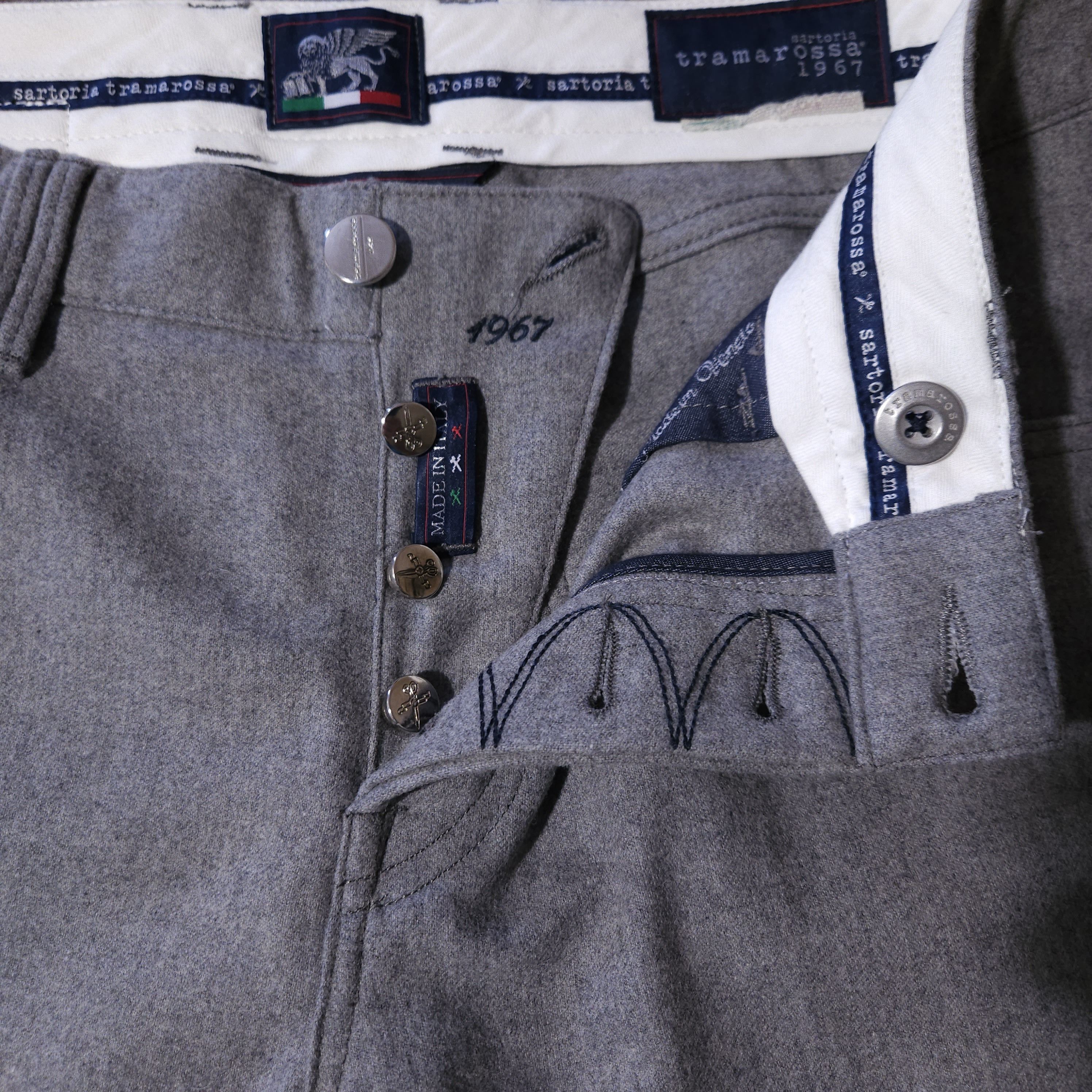 Other Sartoria Tramarossa Leonardo Wool Cashmere Pants Slim 32x34 Size US 32 / EU 48 - 5 Thumbnail