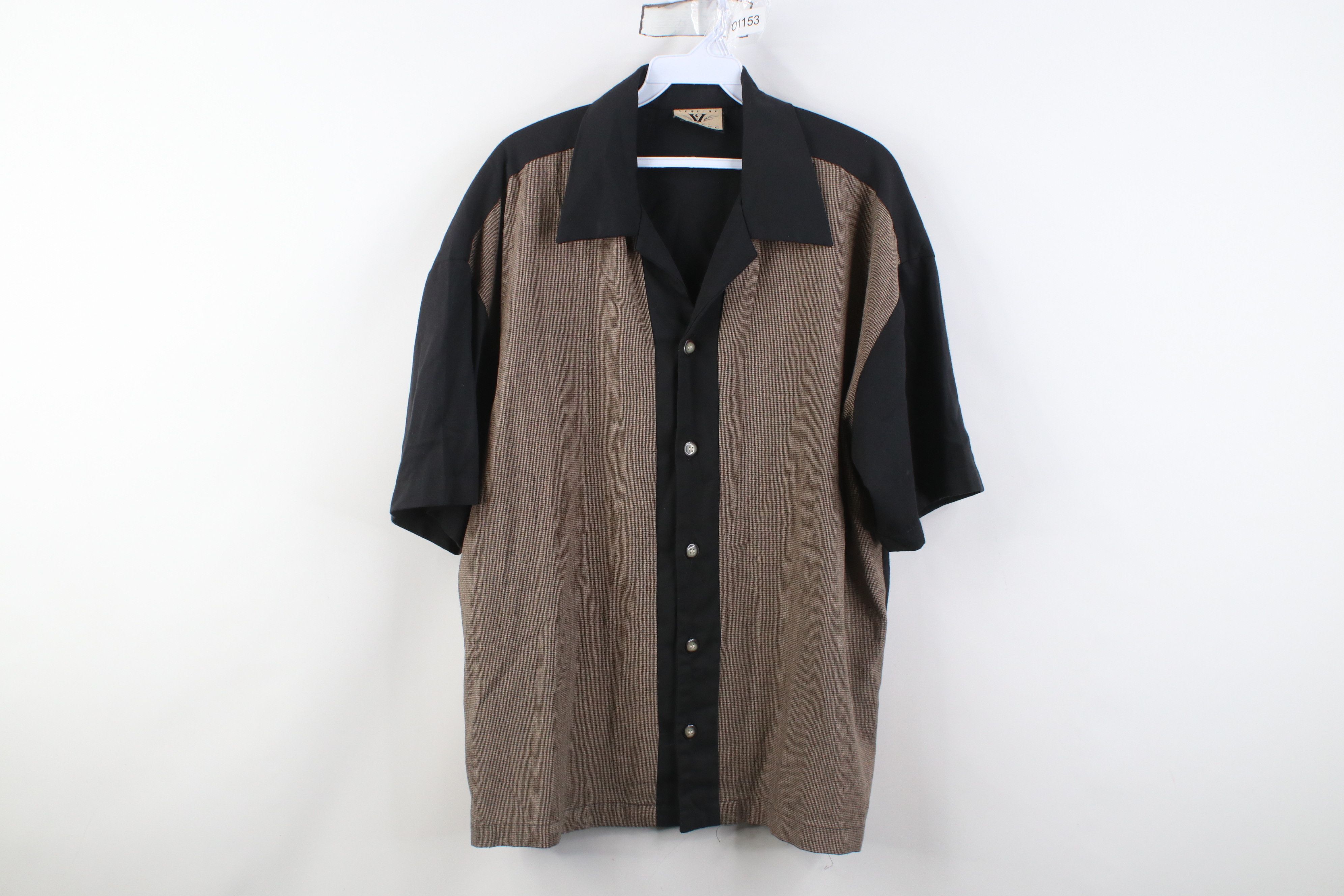 Vintage Vintage 90s Rockabilly Blend Houndstooth Button Shirt USA Size US L / EU 52-54 / 3 - 1 Thumbnail