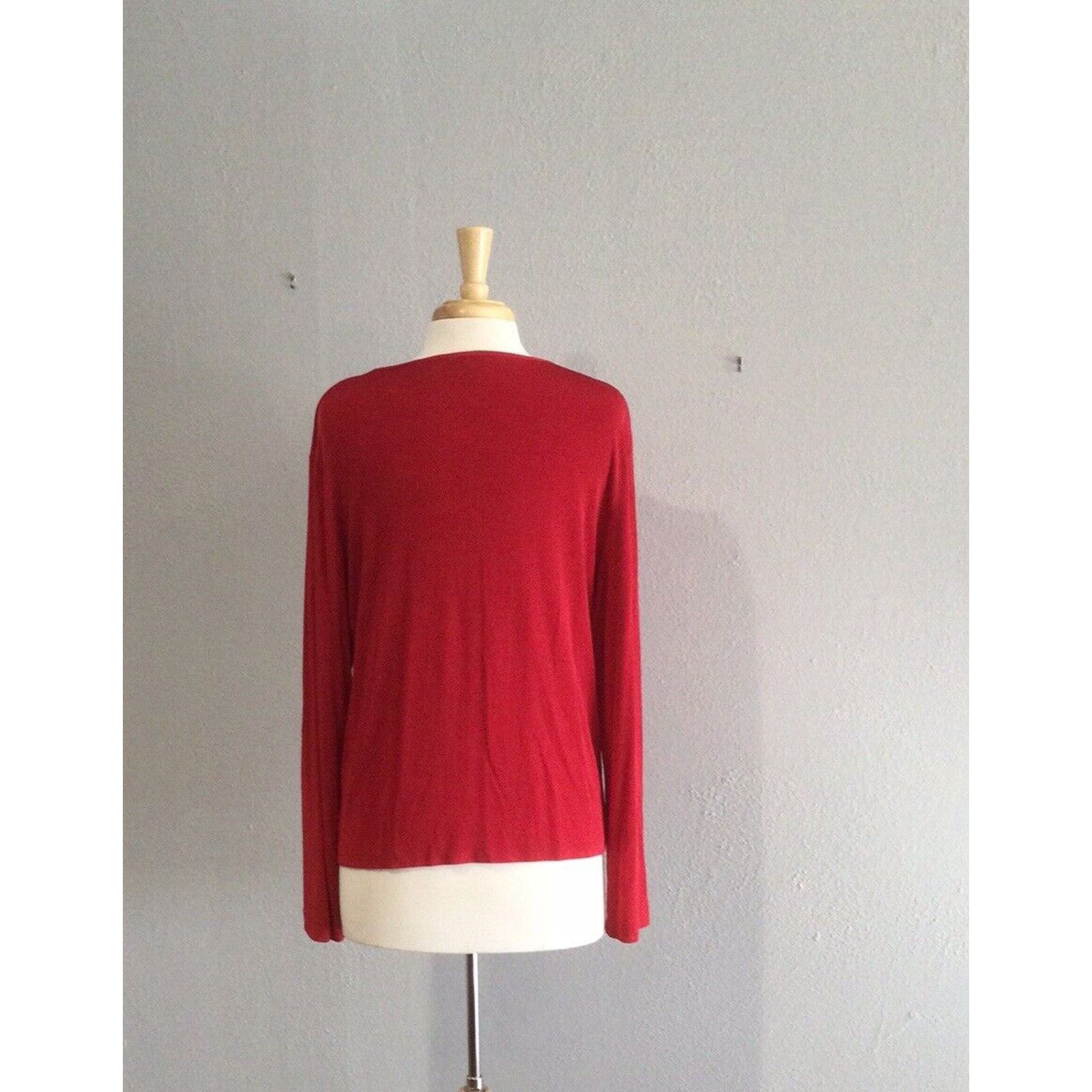 Chicos Chico's Travelers Long Sleeve Red Pullover Top Size 3/XL/16 Size XL / US 12-14 / IT 48-50 - 7 Thumbnail