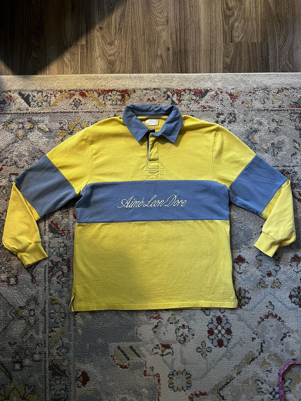Aime Leon Dore Script Paneled Rugby - Large
