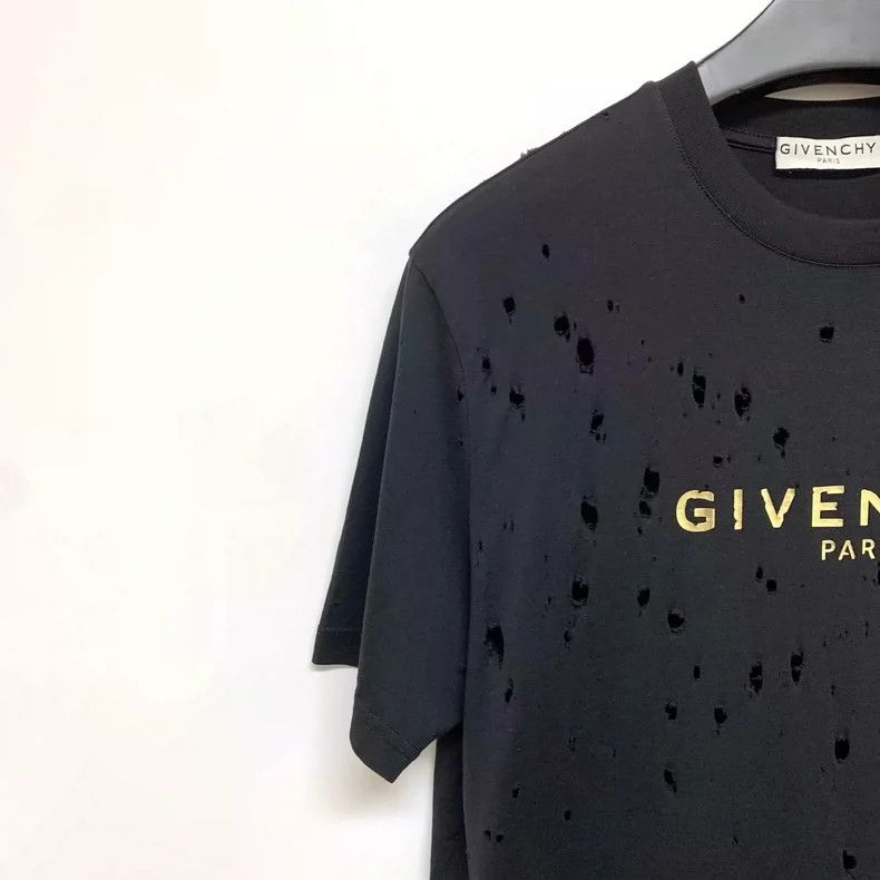 Givenchy Givenchy Golden Ripped Short Sleeve with烫金Logo Design 2506- Size US S / EU 44-46 / 1 - 5 Thumbnail