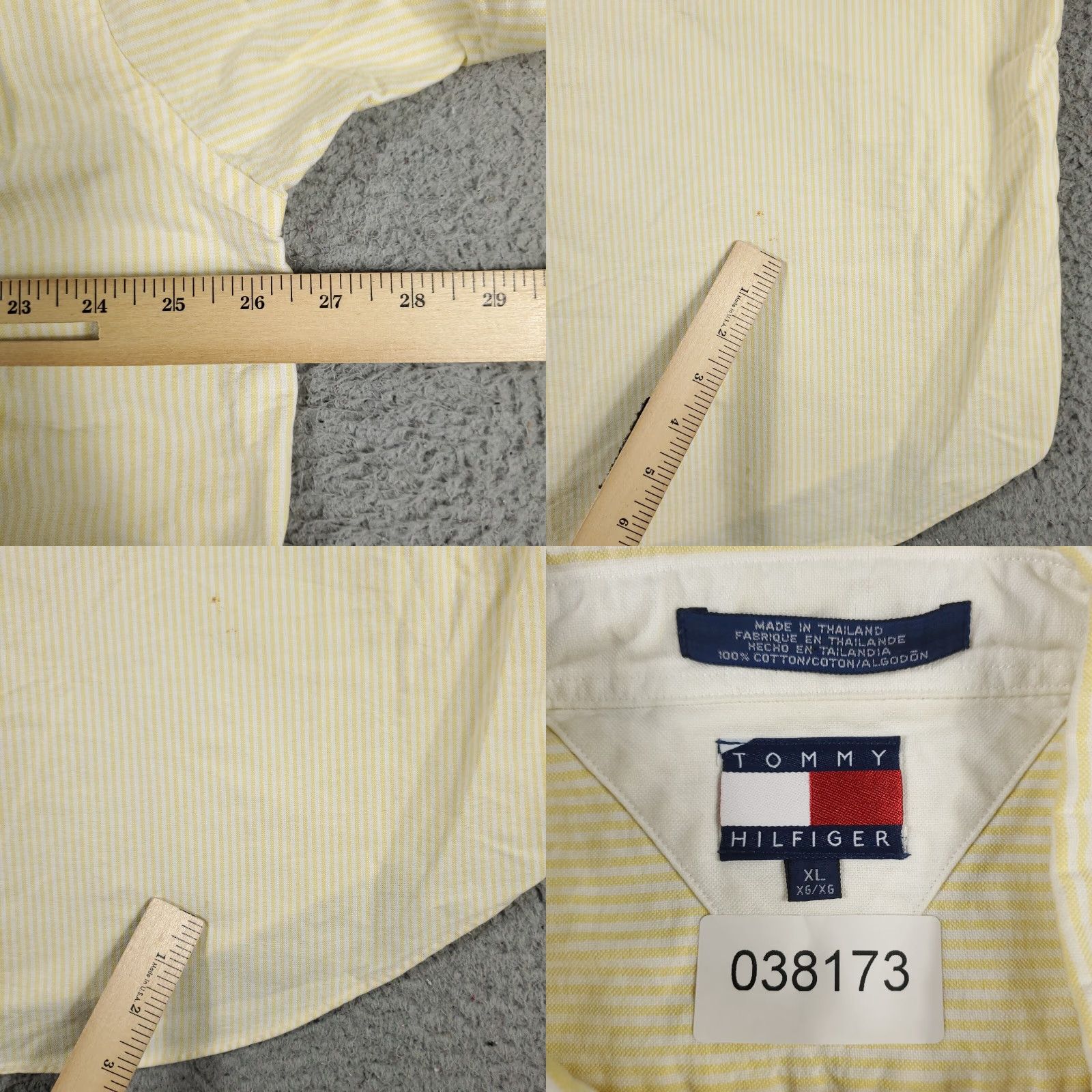 Tommy Hilfiger Tommy Hilfiger Shirt XL Yellow Striped Long Sleeve Button-Up Mens Size US XL / EU 56 / 4 - 8 Thumbnail