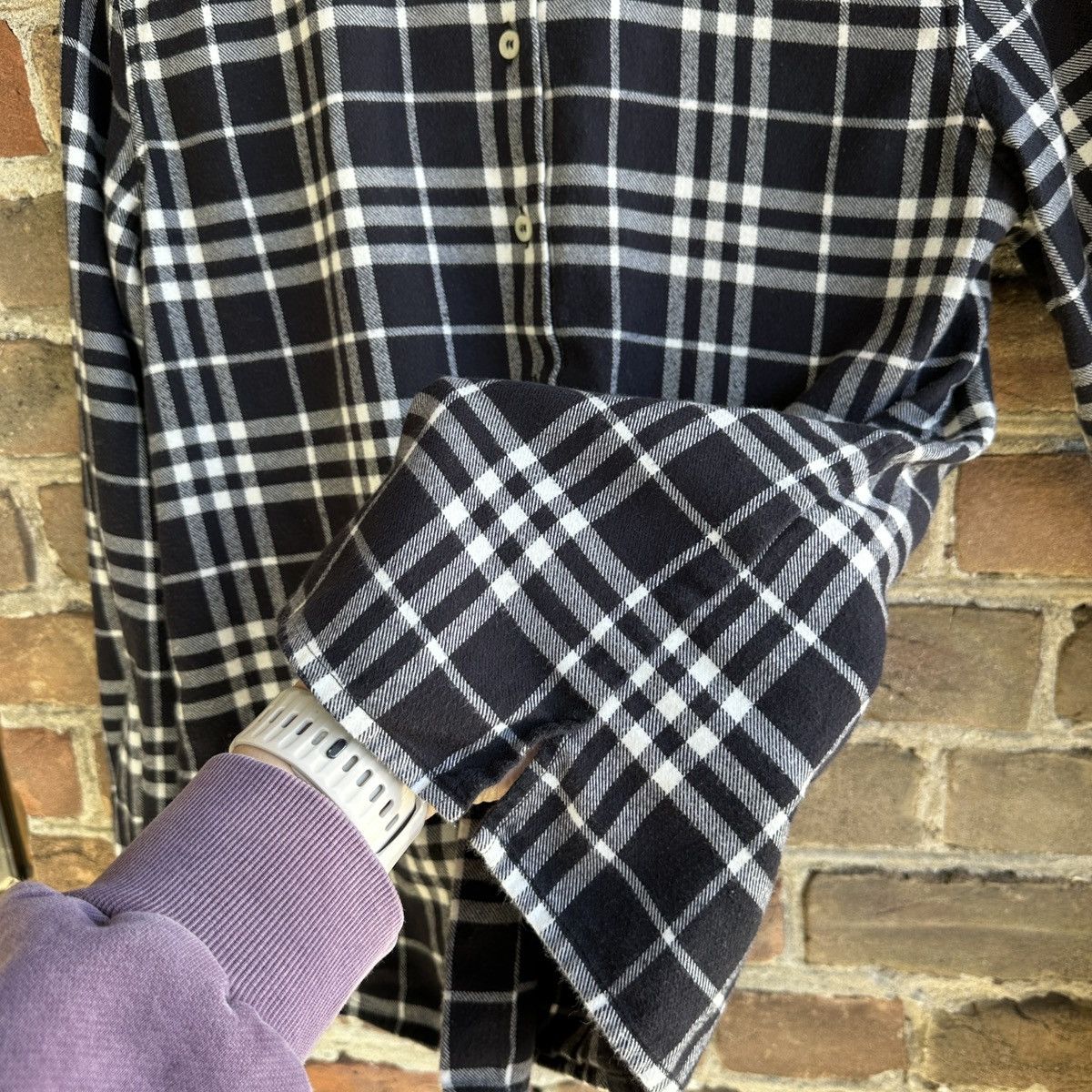 Burberry Vintage Burberry London Flannel Nova Check Shirt Button Up M Size M / US 6-8 / IT 42-44 - 15 Thumbnail