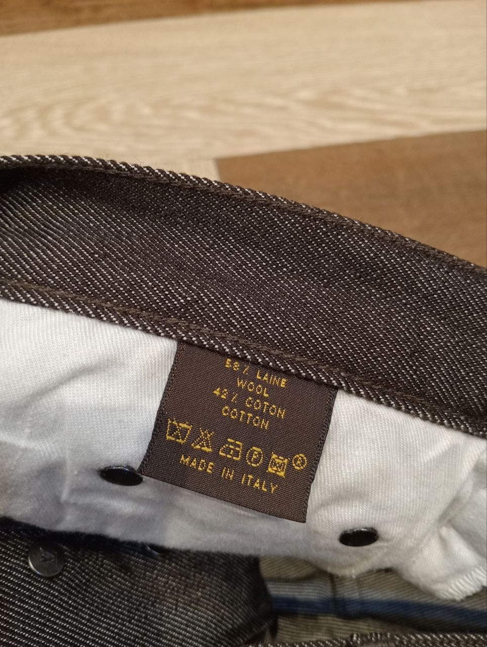Louis Vuitton LUXURY LOUIS VUITTON COMBINE WOOL COTTON SELVEDGE PANTS Size US 34 / EU 50 - 10 Thumbnail