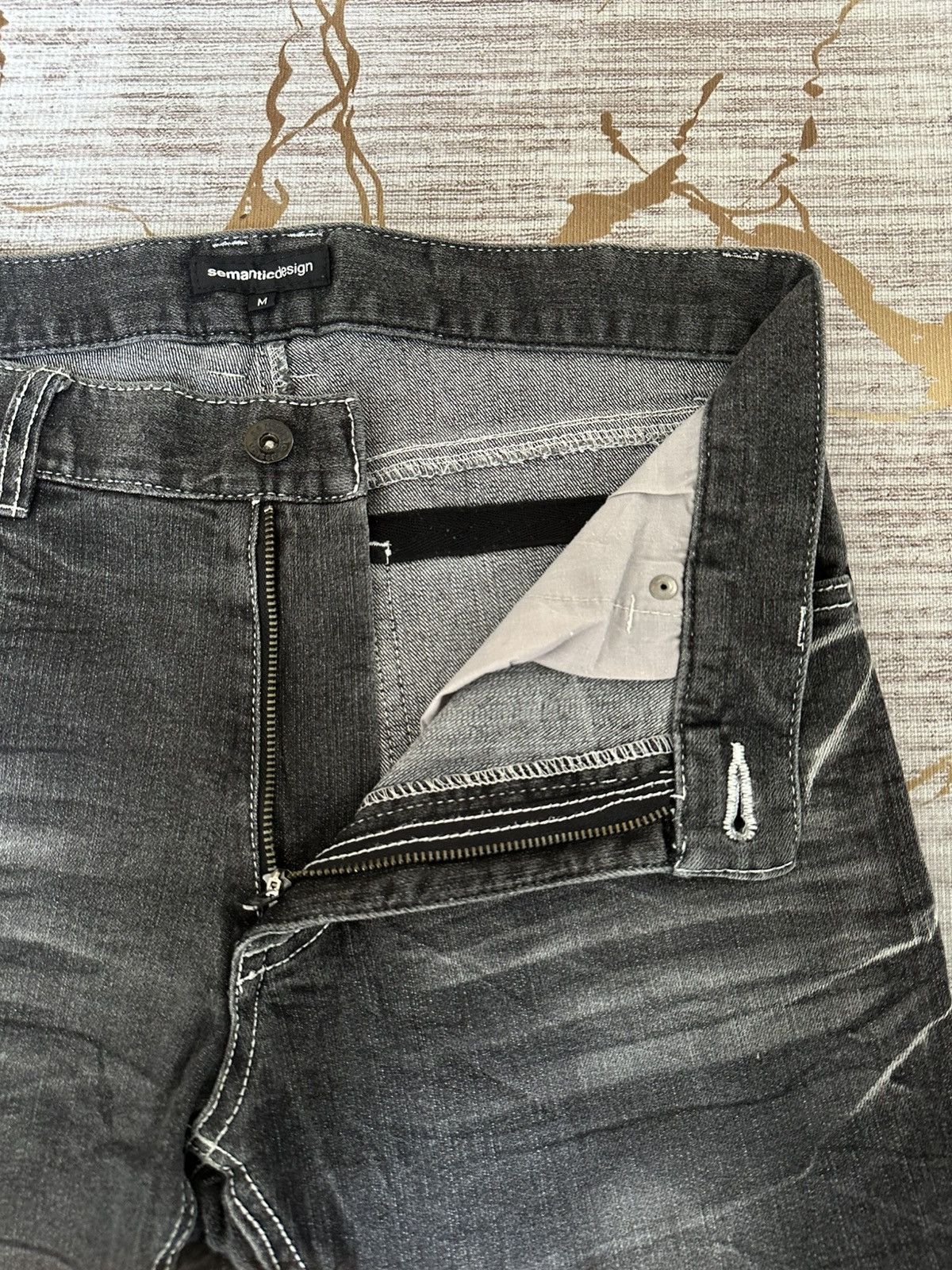 semanticdesign Semantic Design Claw Marks Curve Leg Strechable Denim Size US 30 / EU 46 - 8 Thumbnail