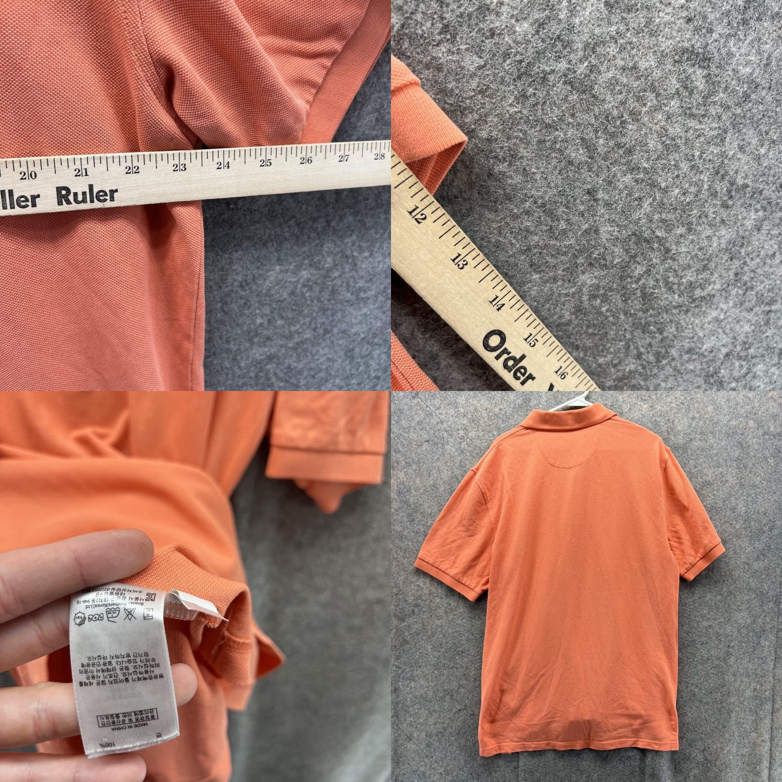 Brooks Brothers Brooks Brothers Polo Shirt Men XL Orange Solid Short Sleeve Button Collared Logo Shirt Length 32 in Size US XL / EU 56 / 4 - 8 Thumbnail