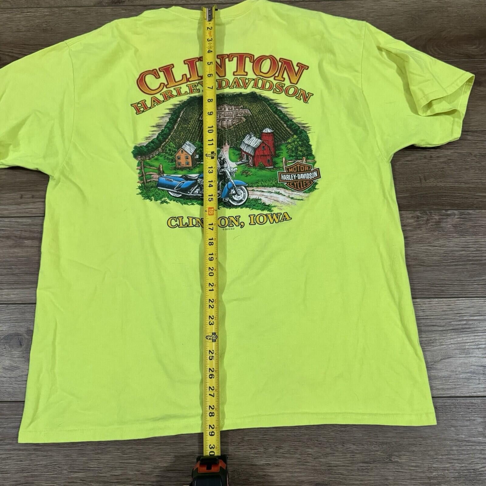 Harley Davidson Harley Davidson Clinton Iowa Neon Biker Shirt Size US XL / EU 56 / 4 - 9 Thumbnail