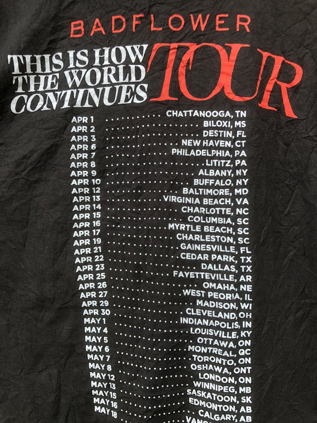 Band Tees × Metallica × Vintage Band Badflower This Is How The World Continues Tour Tee Size US M / EU 48-50 / 2 - 12 Thumbnail